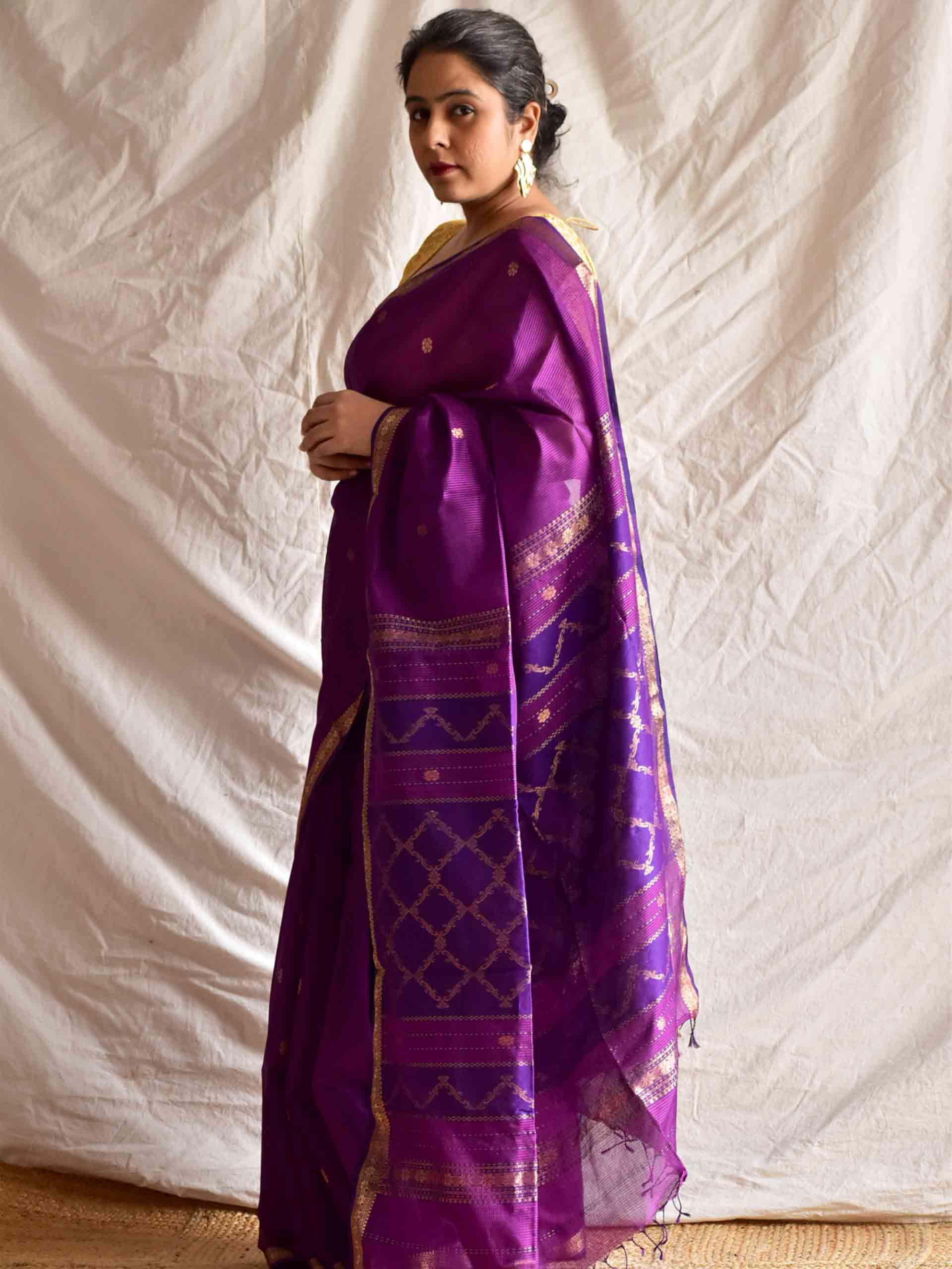 Raahi - Maheshwari Handloom Silk Saree