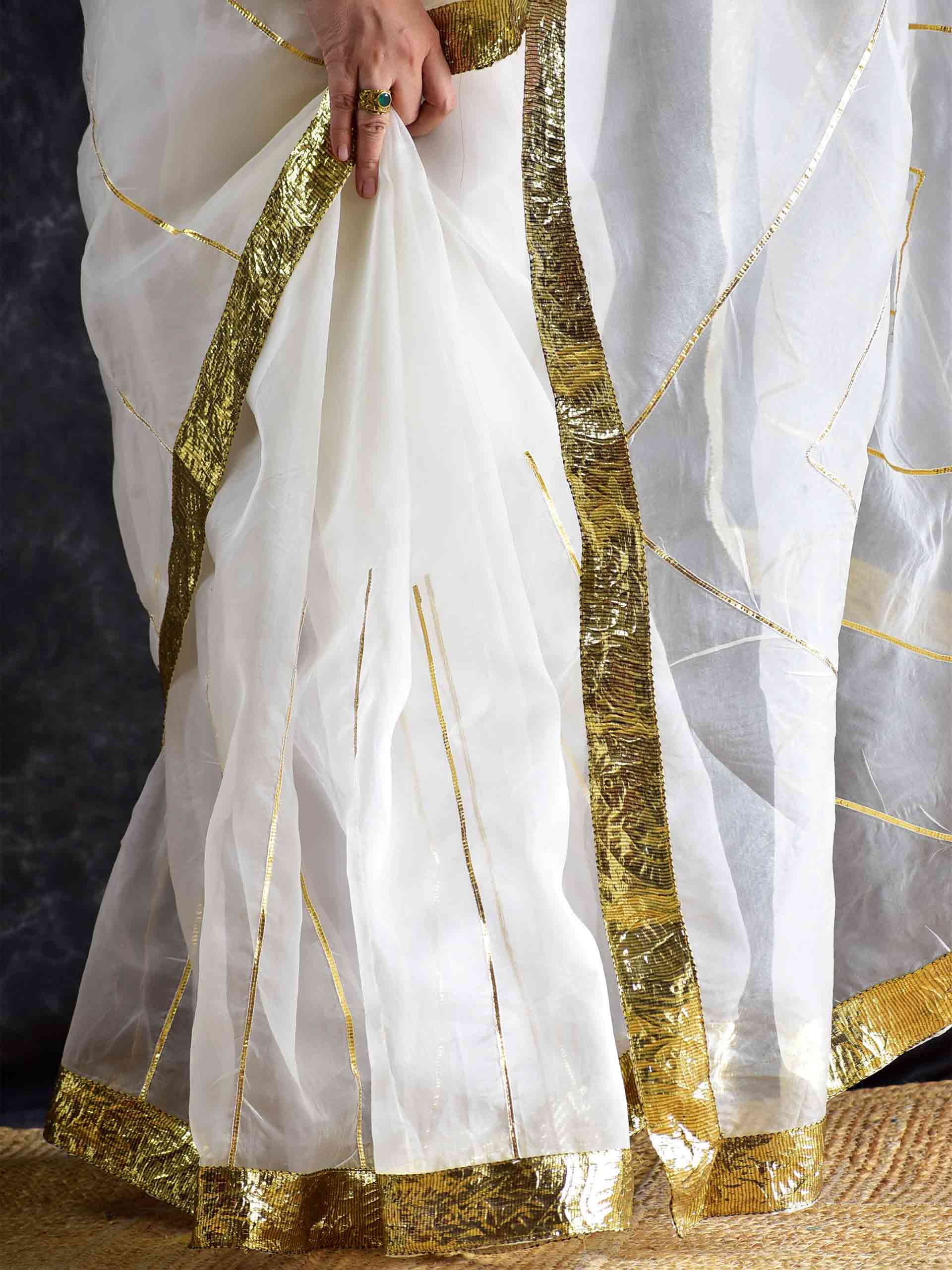 Mogra - Organza Silk saree