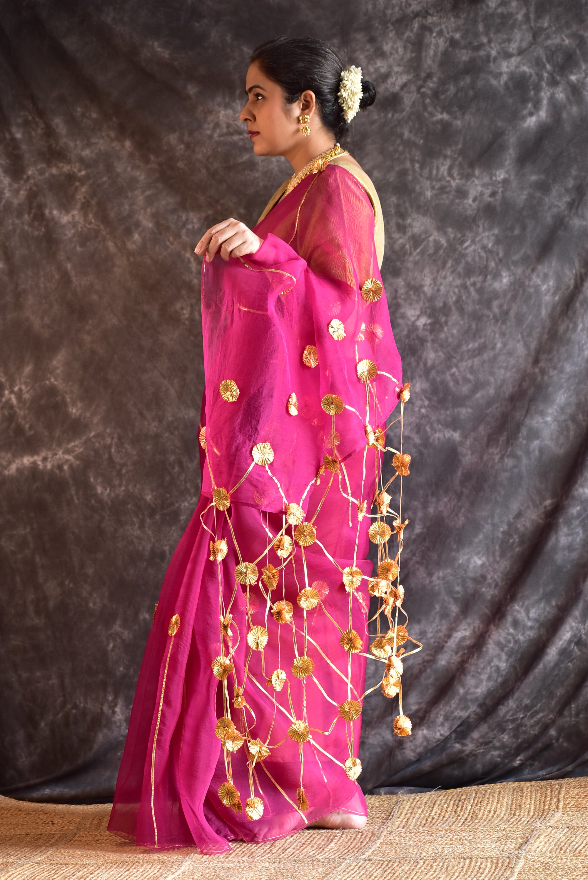 Gulabari - Organza Silk saree
