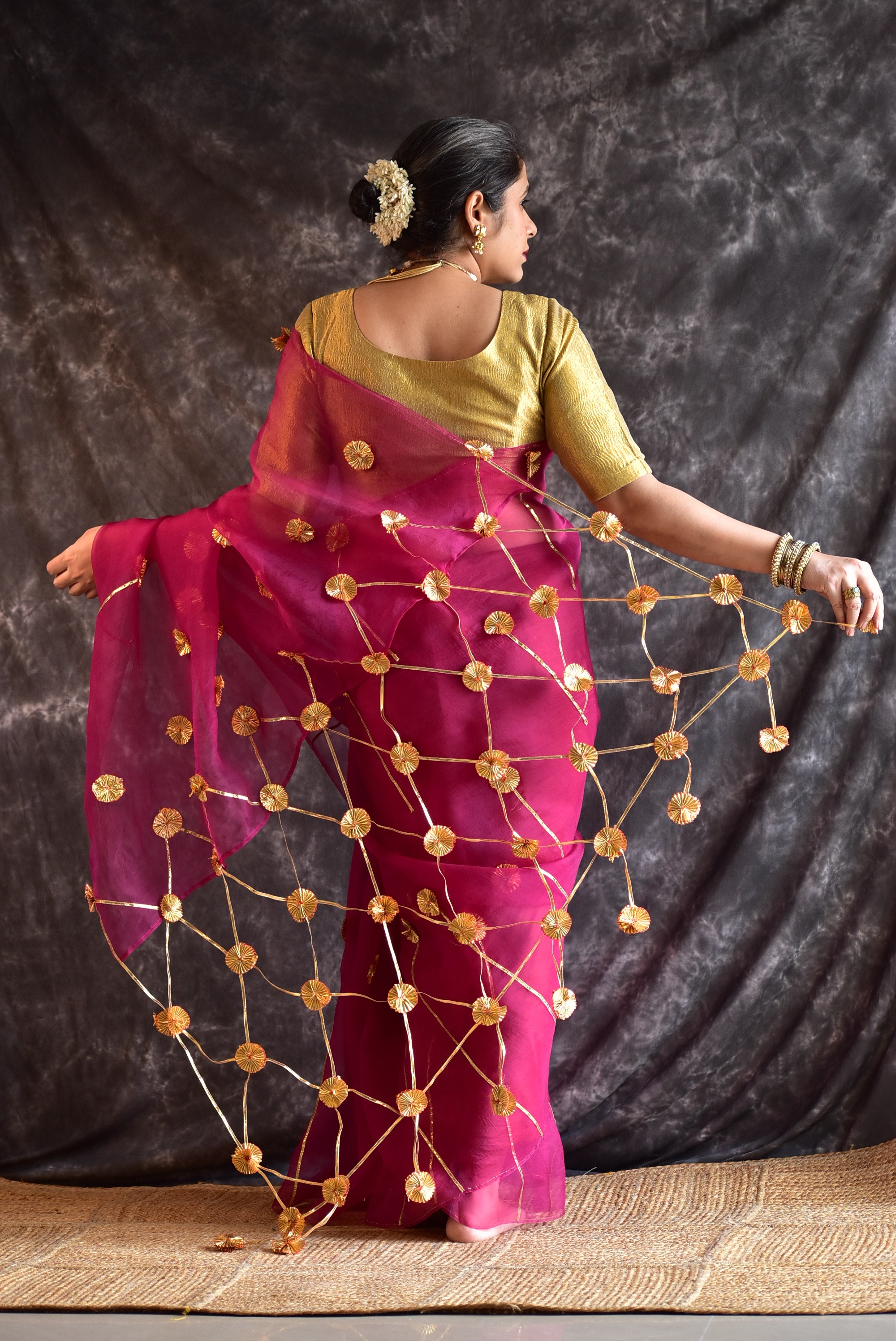 Gulabari - Organza Silk saree