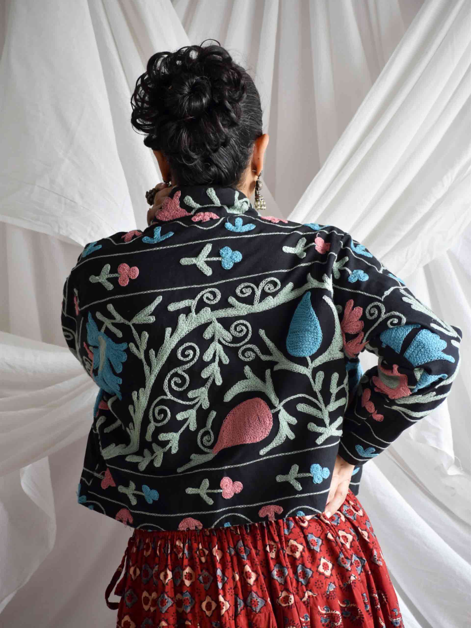 Badmashi - hand embroidered patchwork Reversible jacket