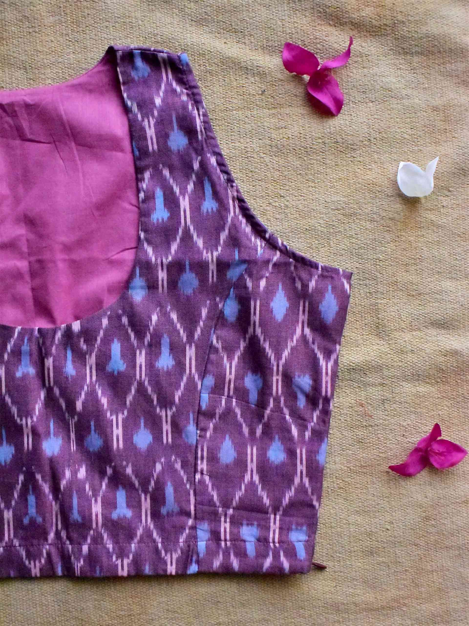 Orchid Ikat Handwoven blouse