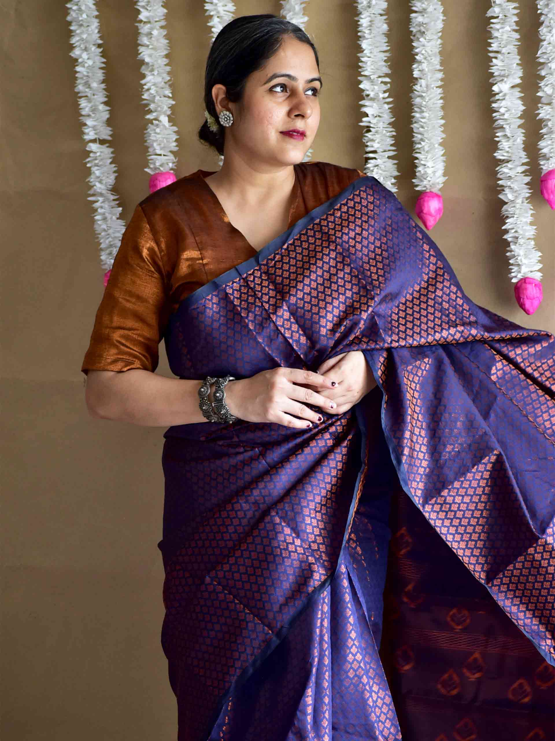 balhaar - silk Brocade saree