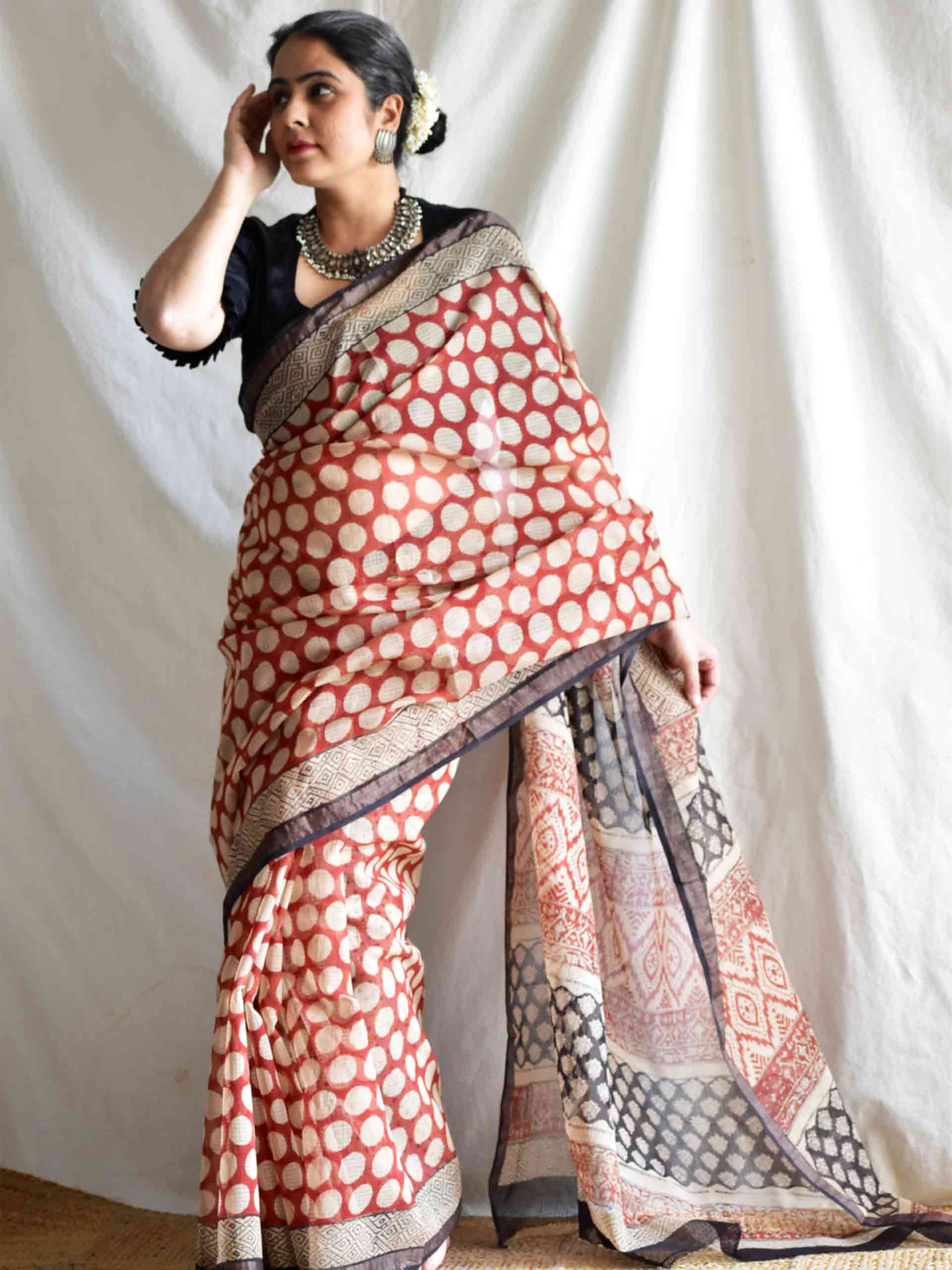 Monroe - Dabu Kota Doria Saree