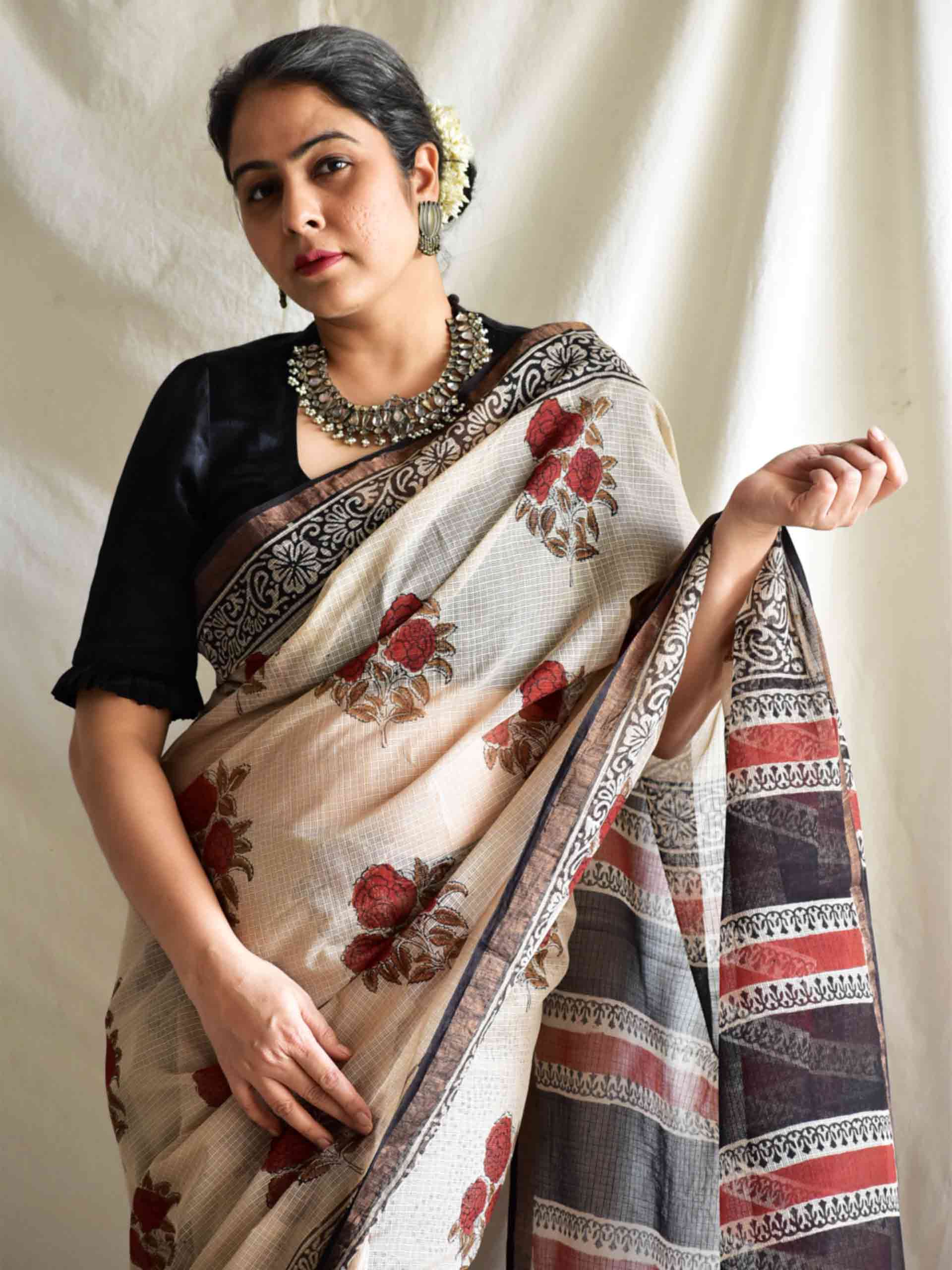 Guldasta - Dabu Kota Doria Saree
