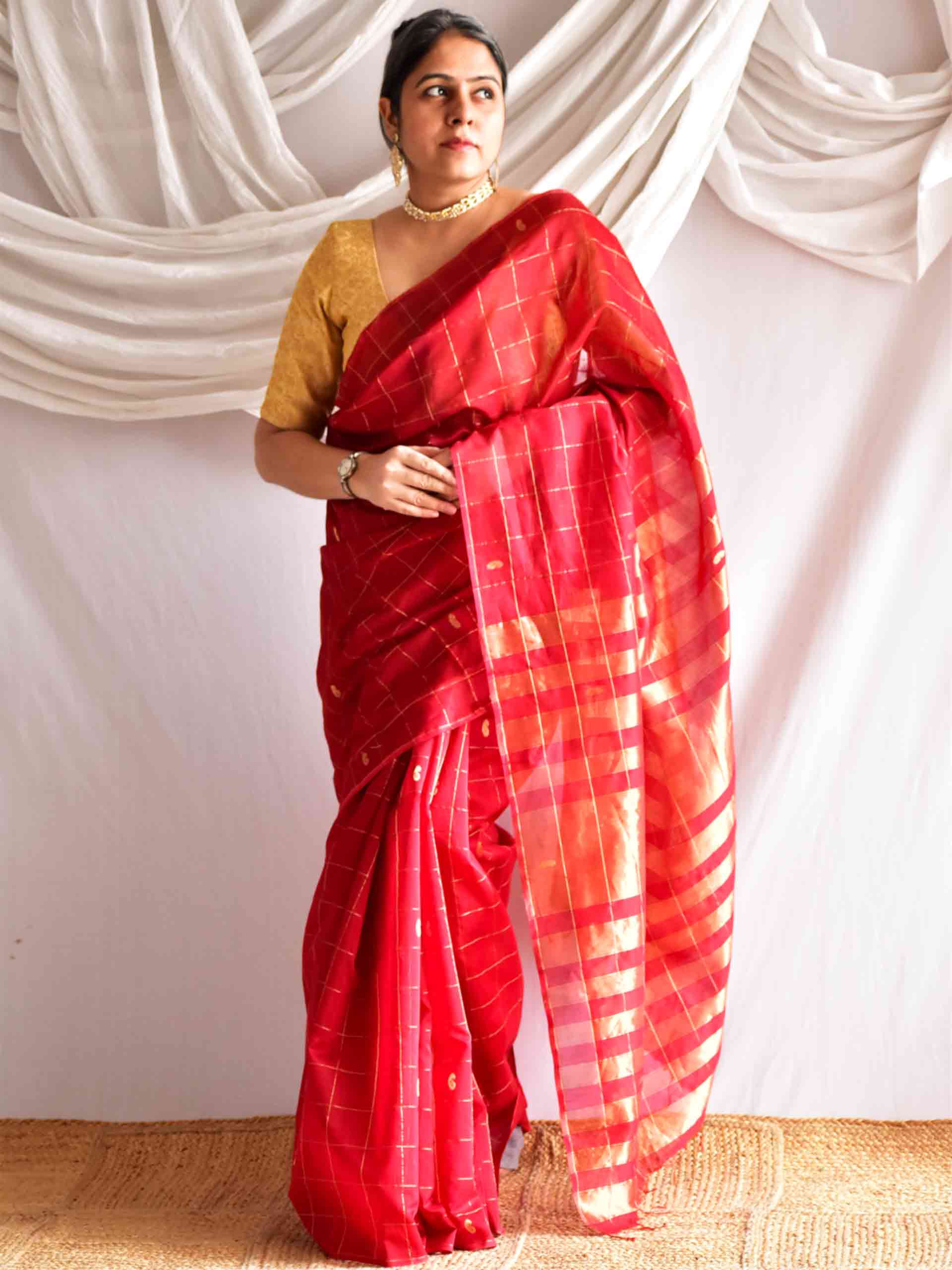 Raapti - Maheshwari Handloom Silk Saree