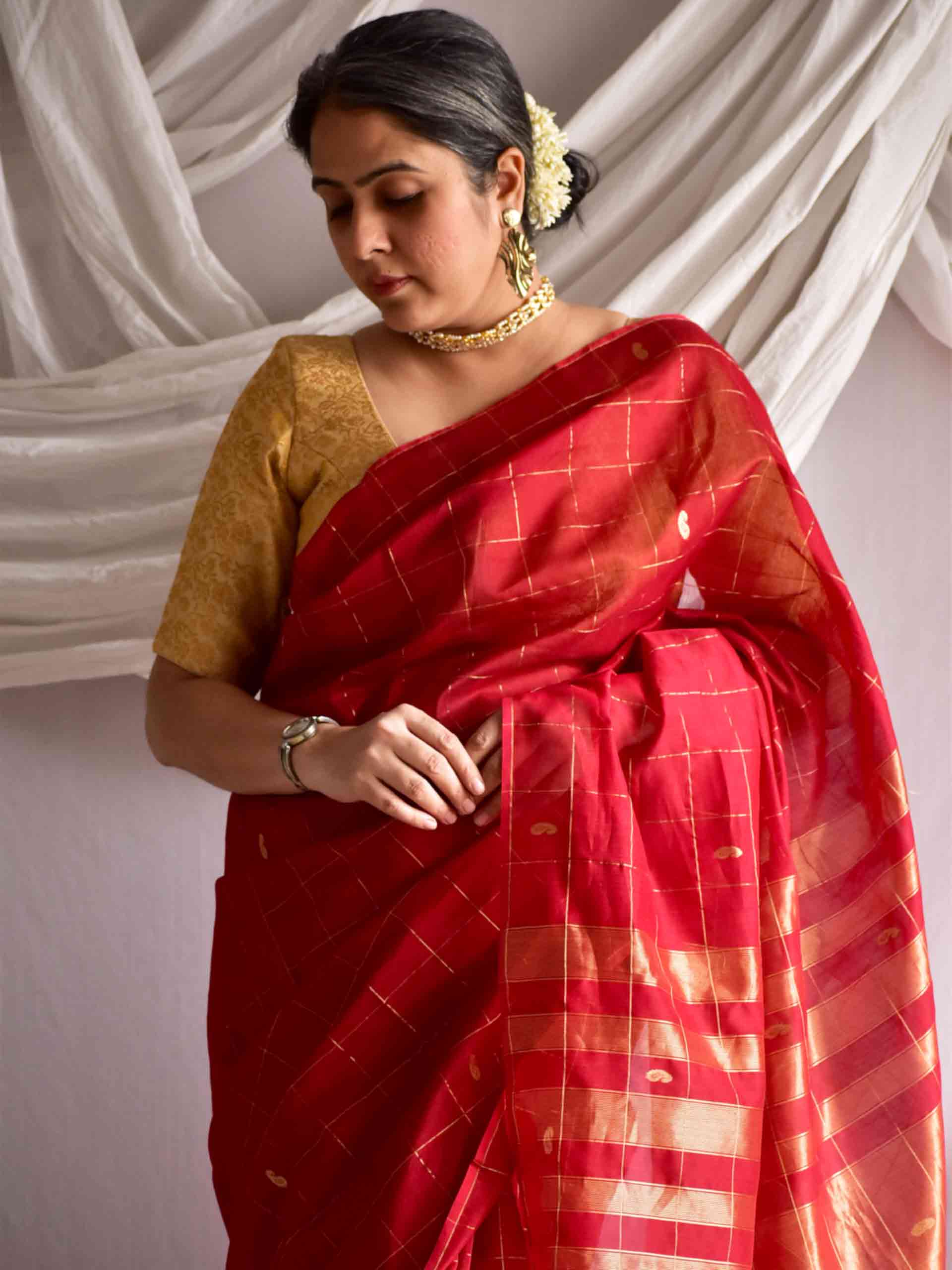 Raapti - Maheshwari Handloom Silk Saree
