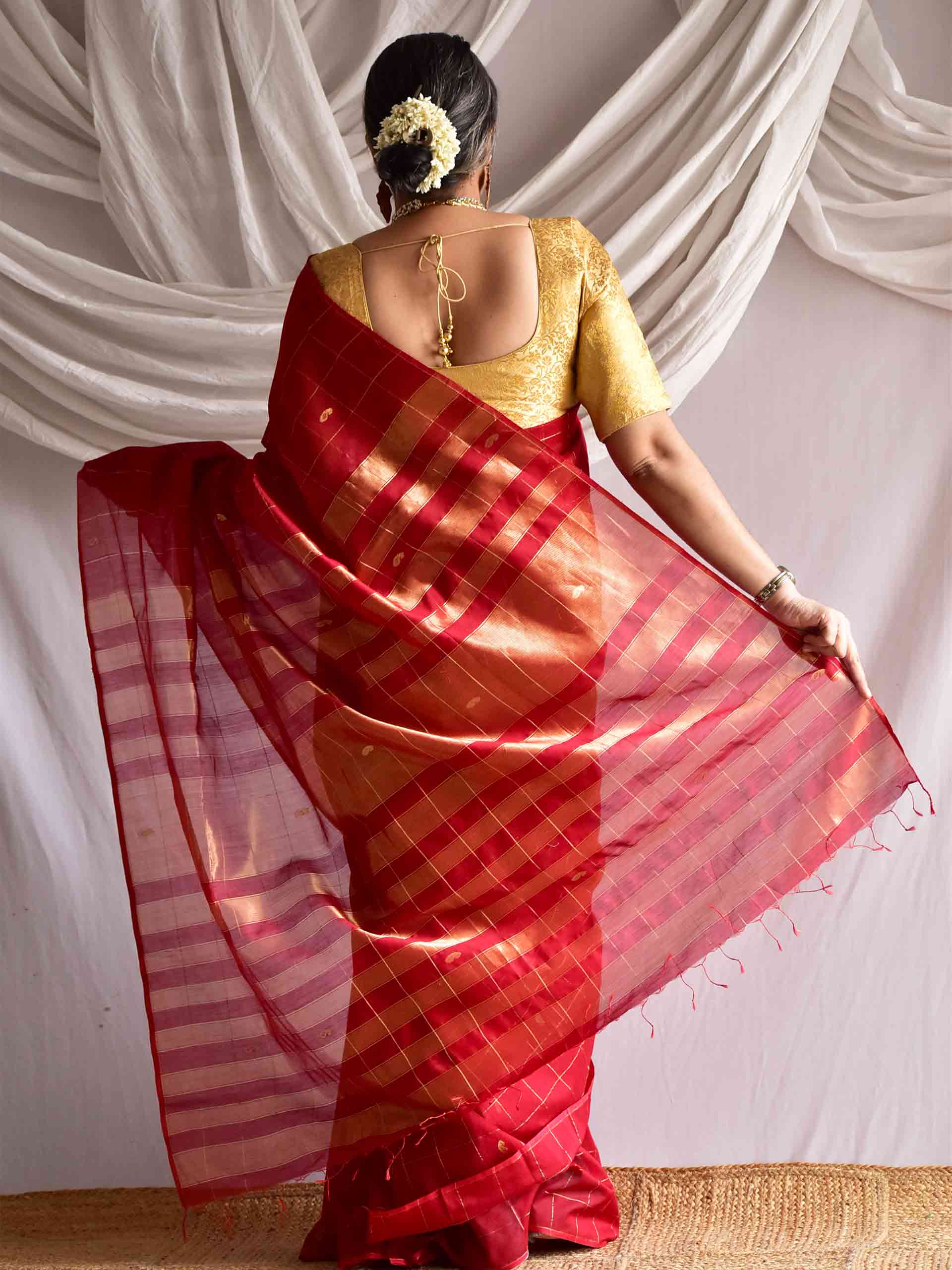 Raapti - Maheshwari Handloom Silk Saree