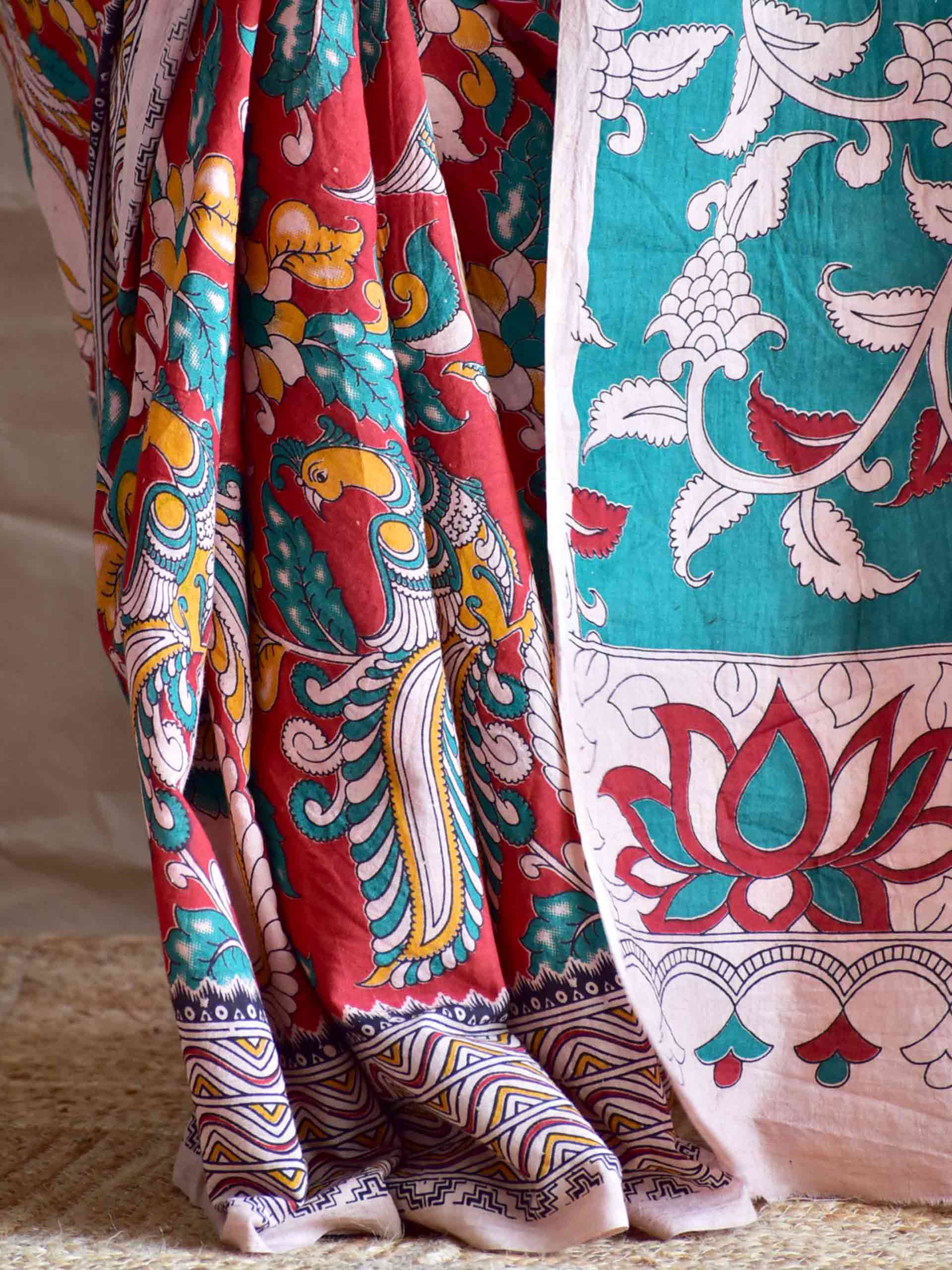 Laal rang - kalamkari printed saree
