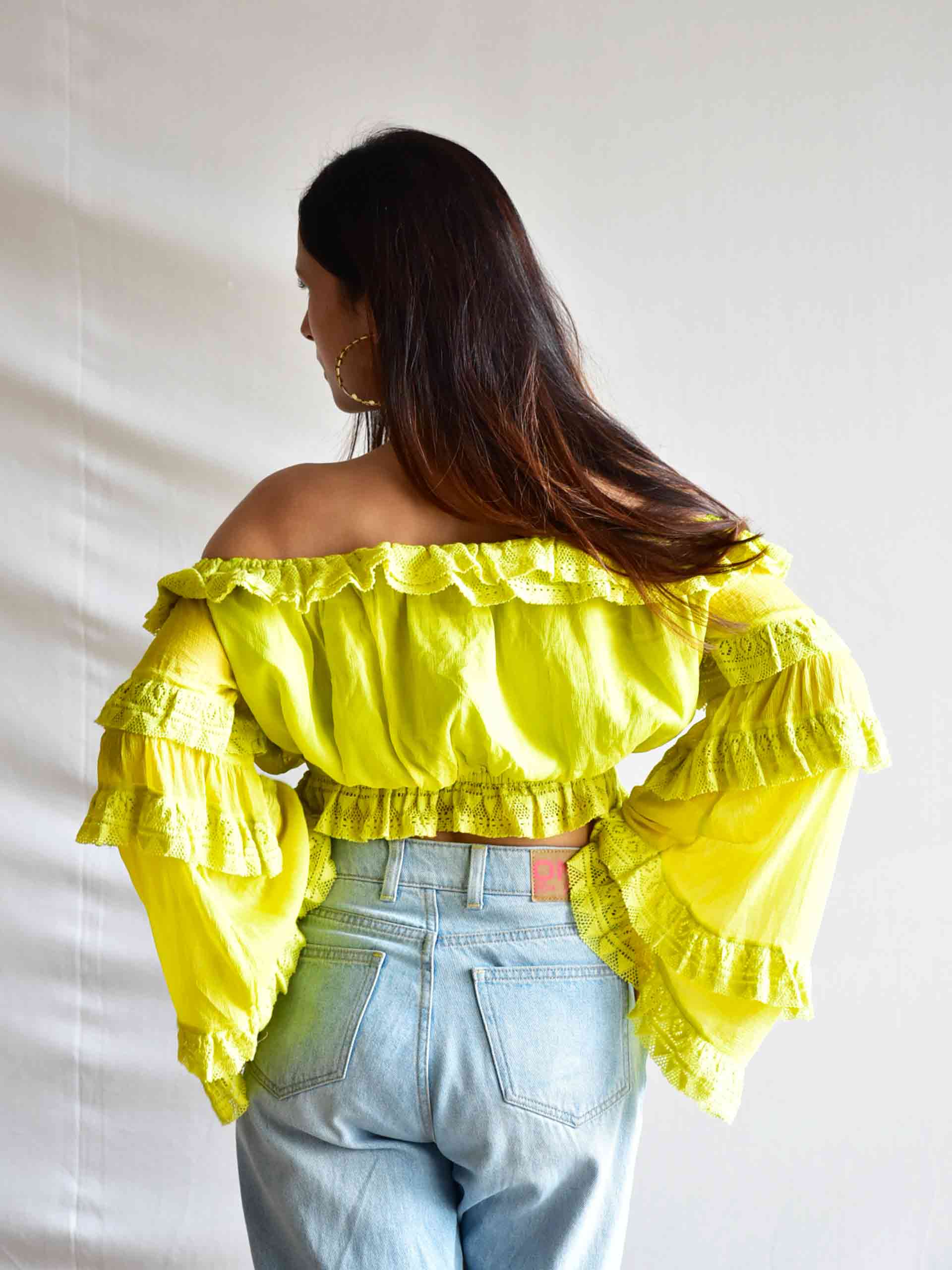 Marigold - Off Shoulder Frill Top