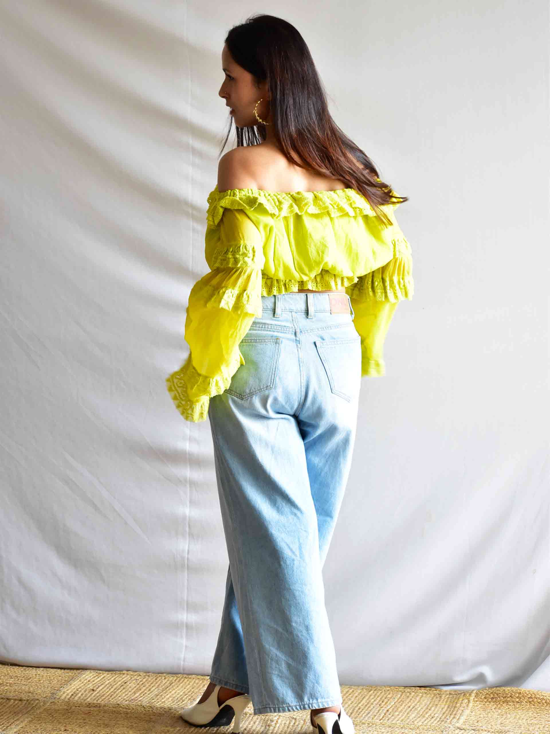 Marigold - Off Shoulder Frill Top