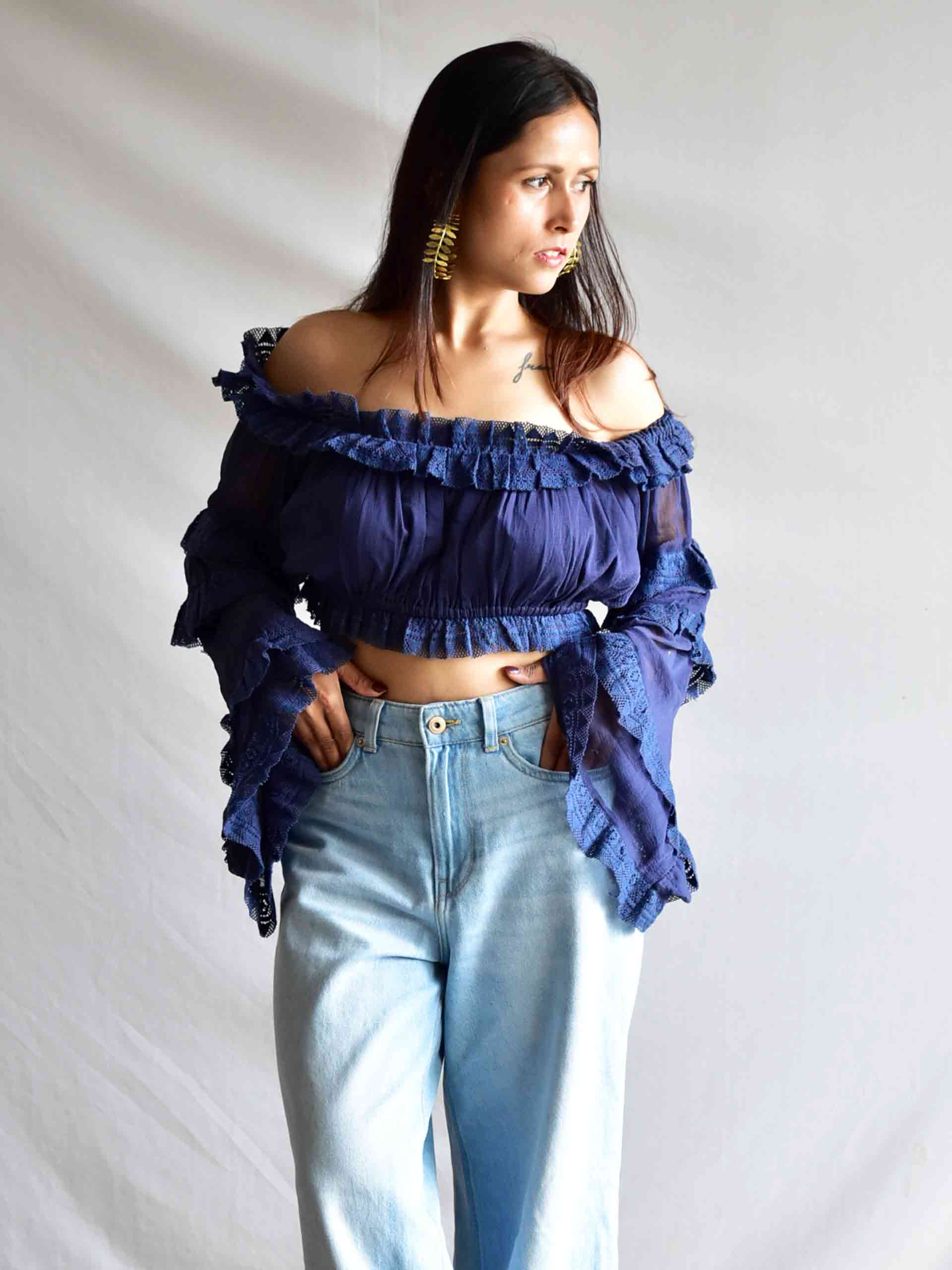 Bluebell - Off Shoulder Frill Top