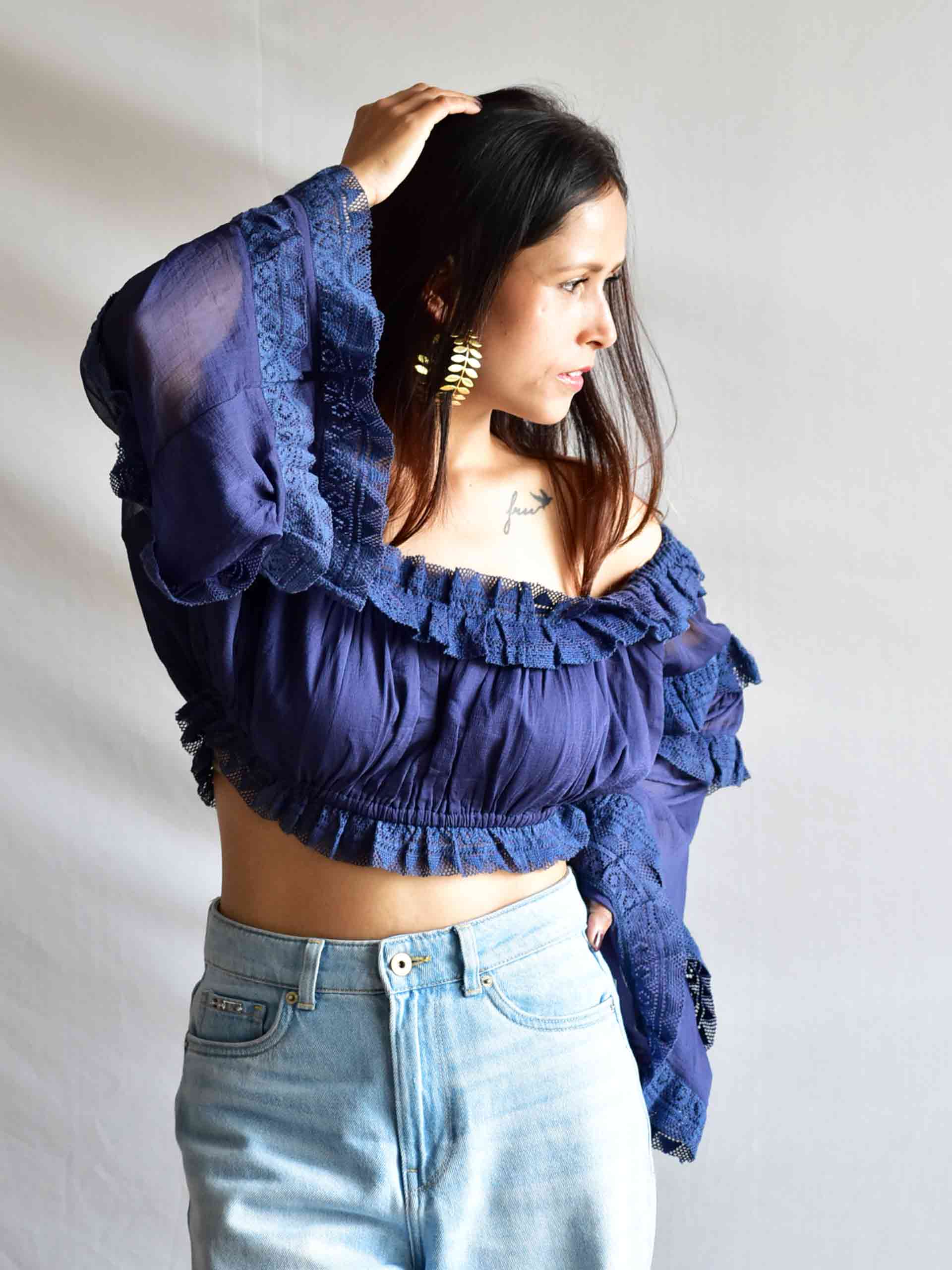 Bluebell - Off Shoulder Frill Top