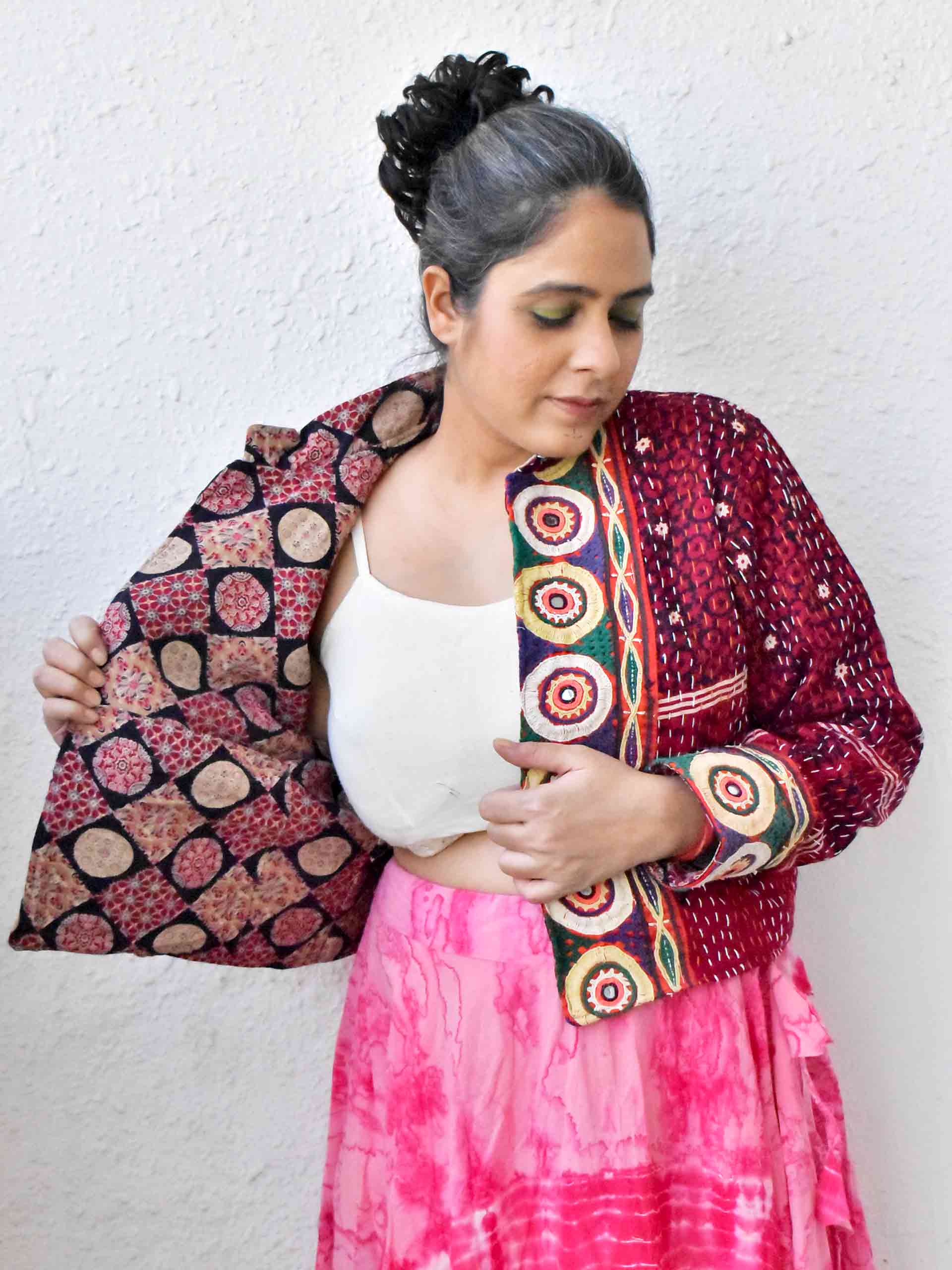 Mosiki - hand embroidered Reversible jacket