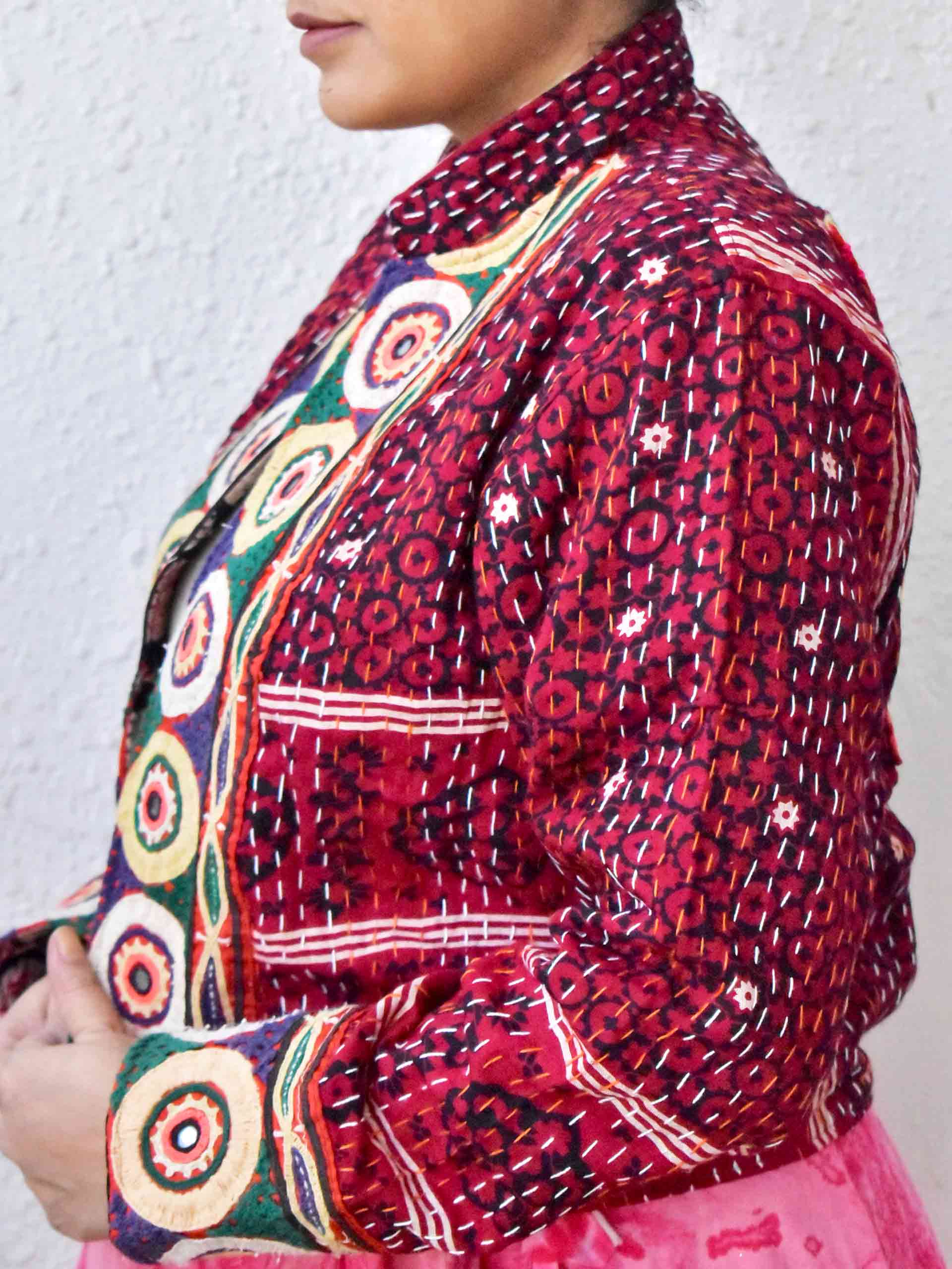 Mosiki - hand embroidered Reversible jacket