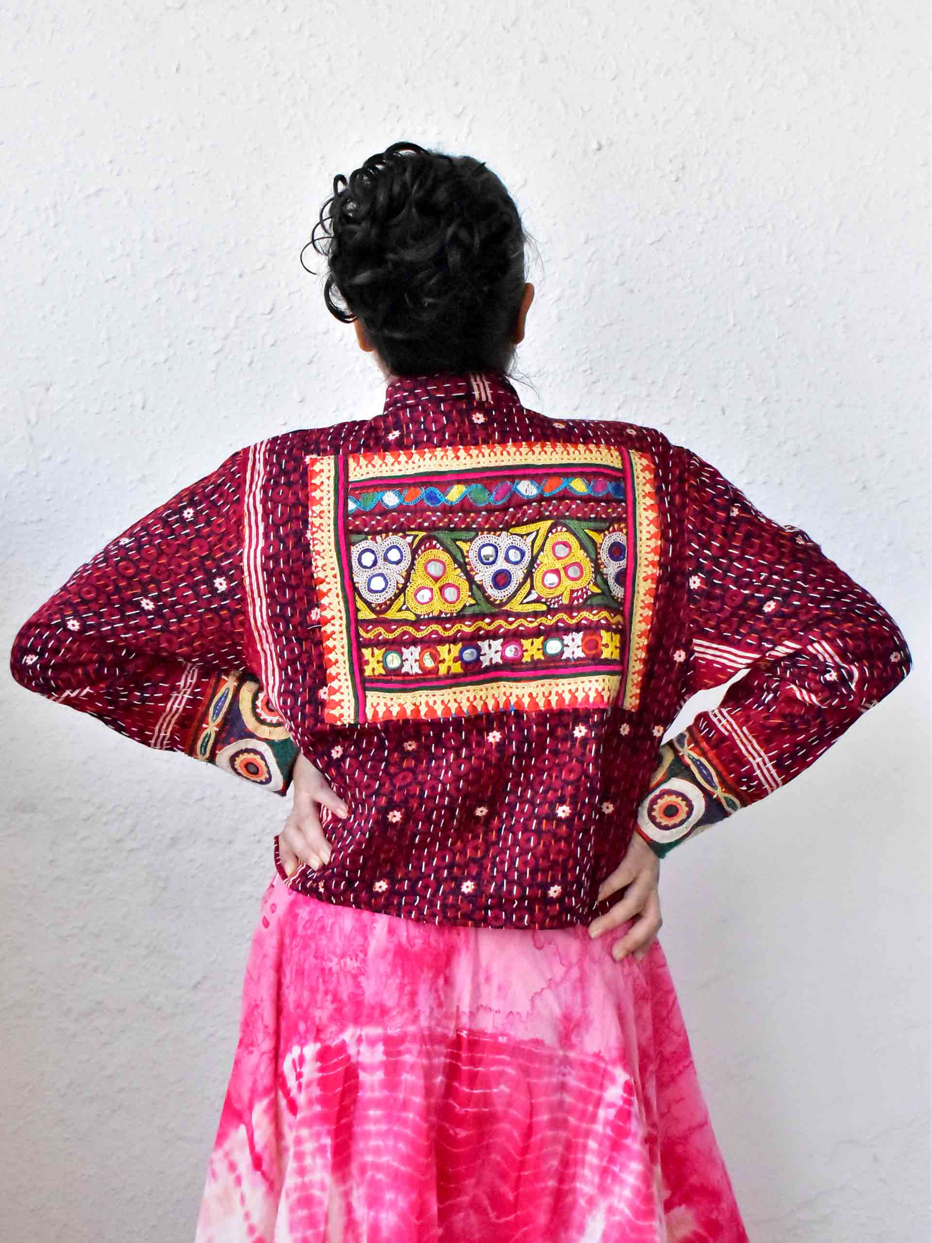 Mosiki - hand embroidered Reversible jacket