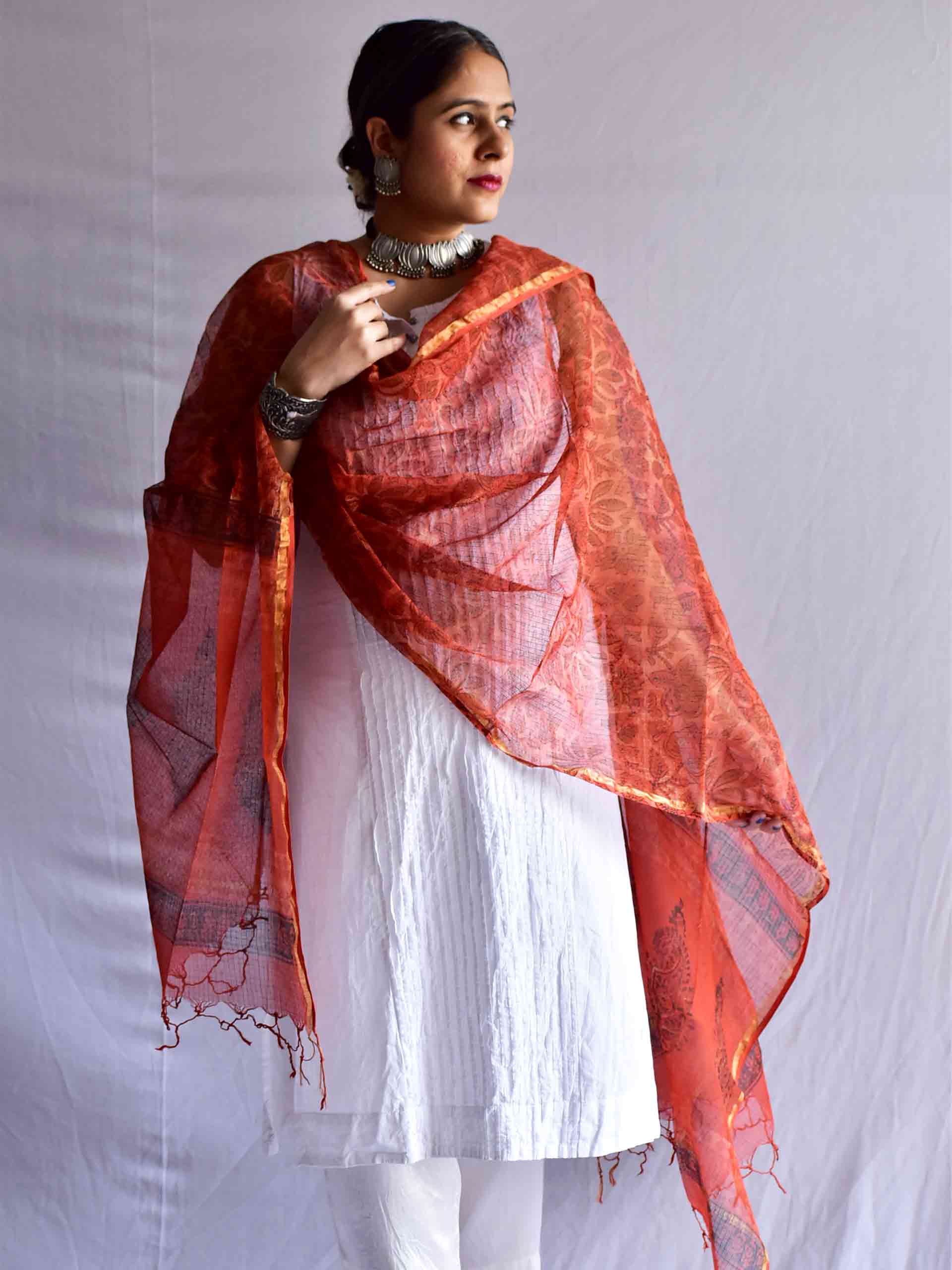 rustic - Kota Doria Dupatta