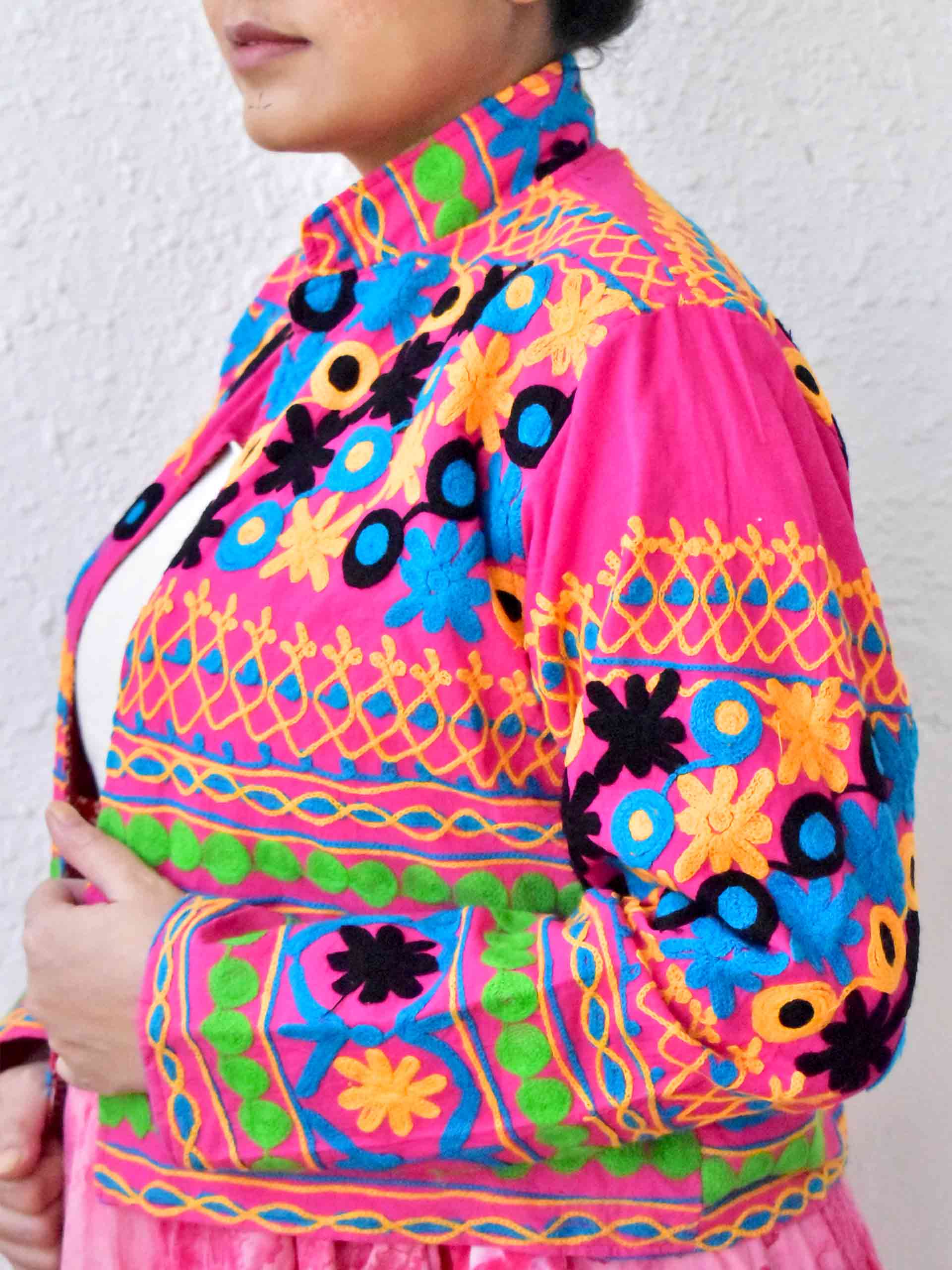 gulrez - hand embroidered Reversible jacket