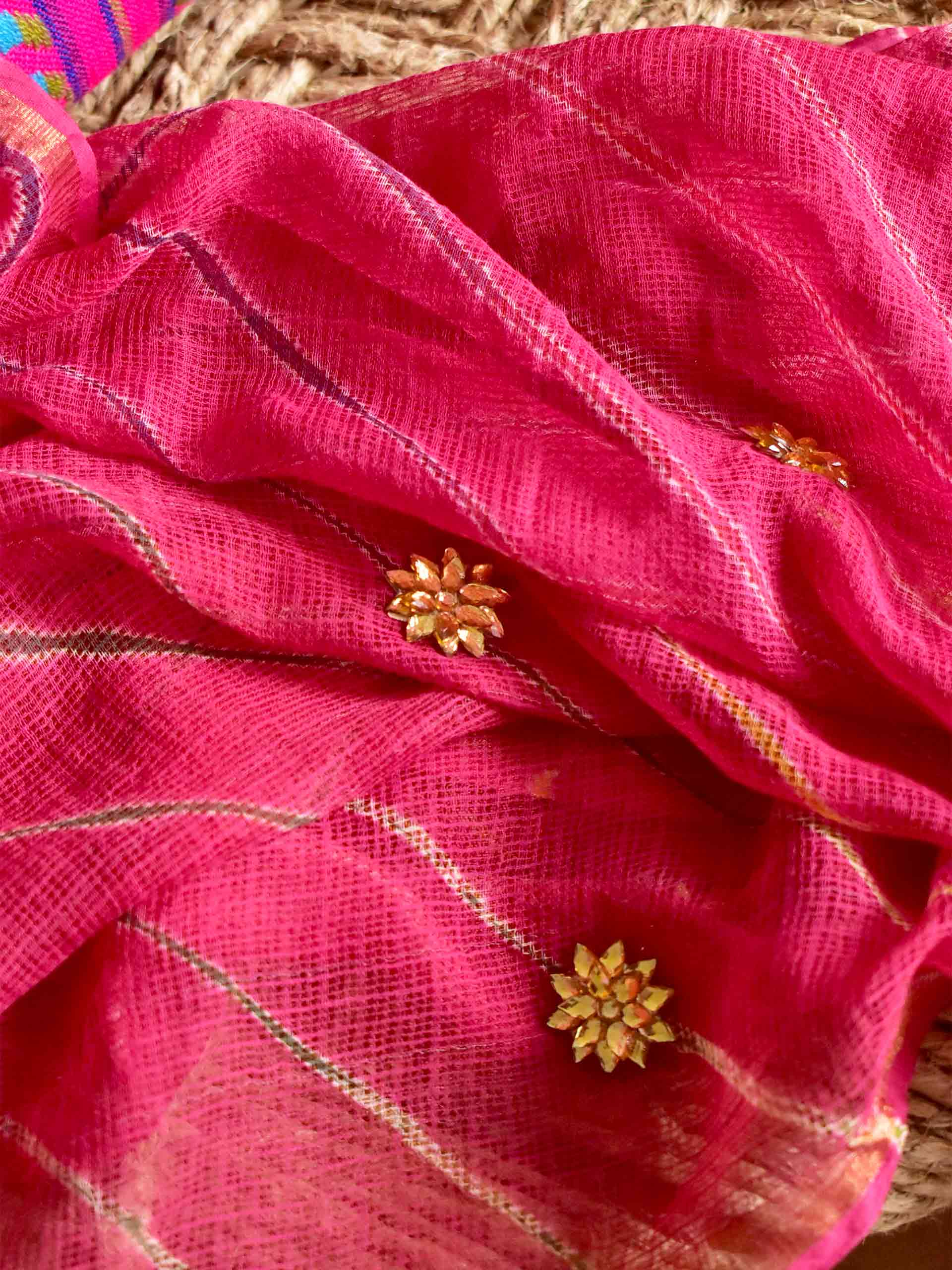 Bindiya - leheriya sequin Kota Doria Dupatta