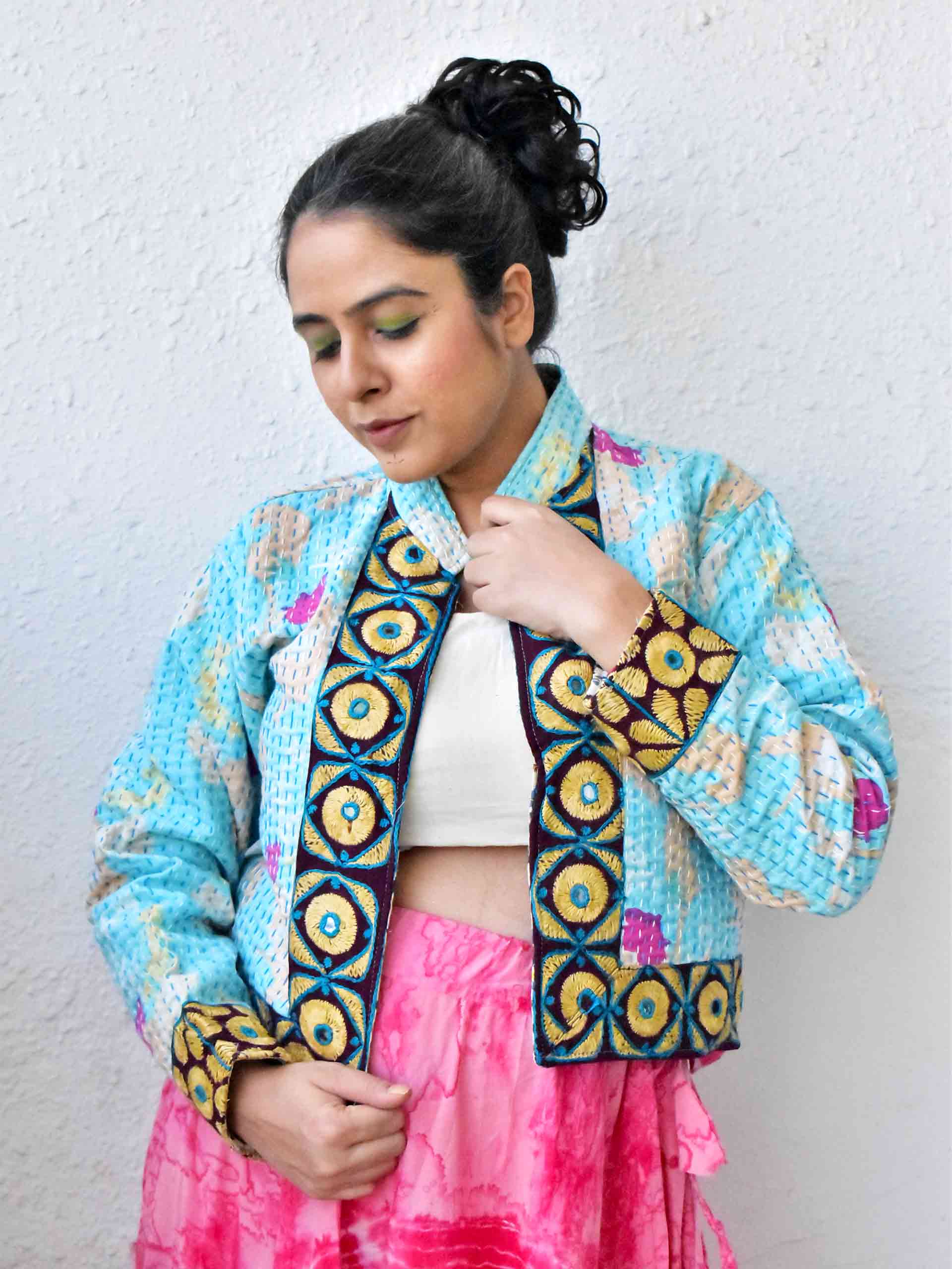 gulzaar - hand embroidered Reversible jacket
