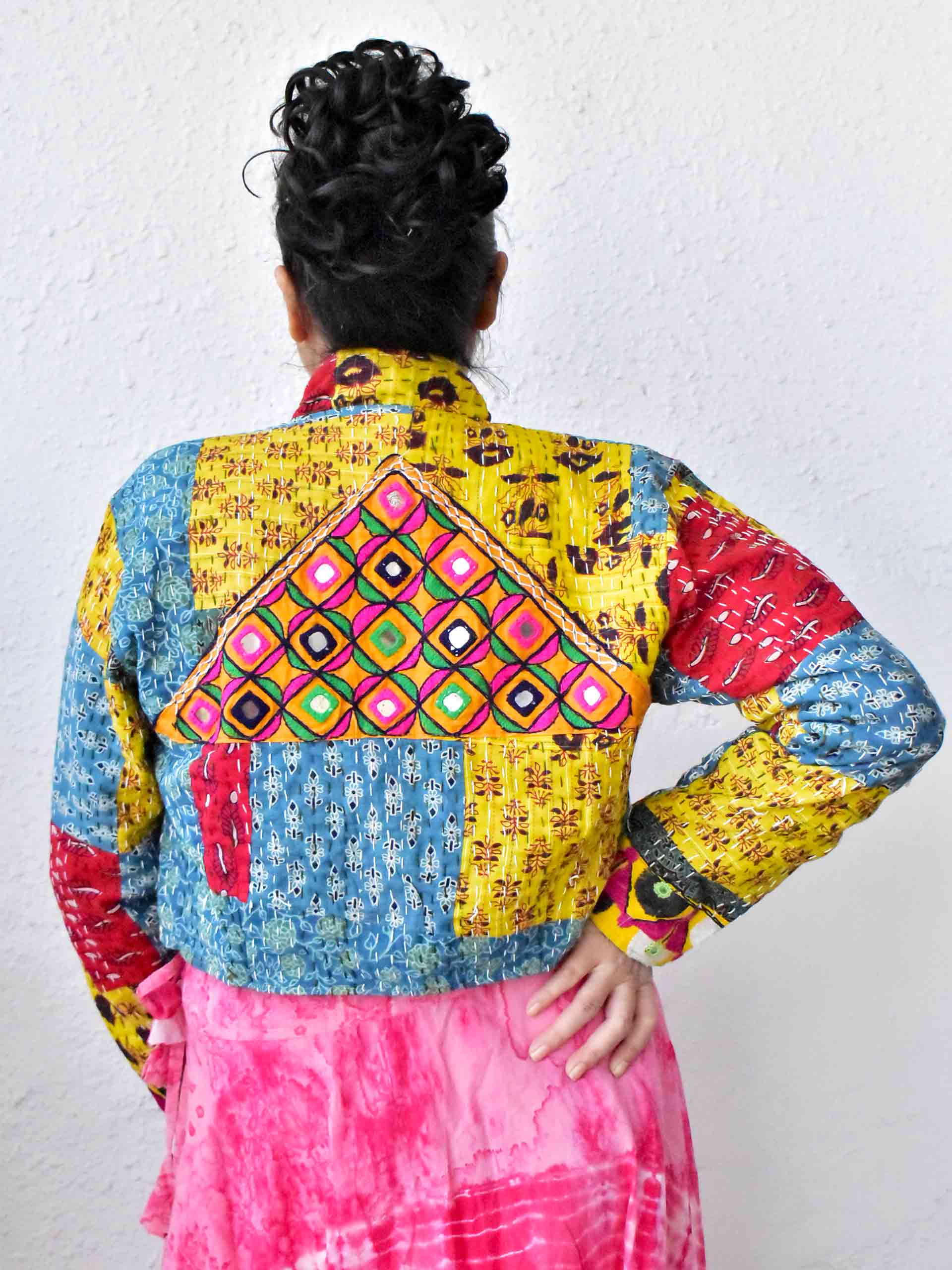 Payal - hand embroidered patchwork Reversible jacket