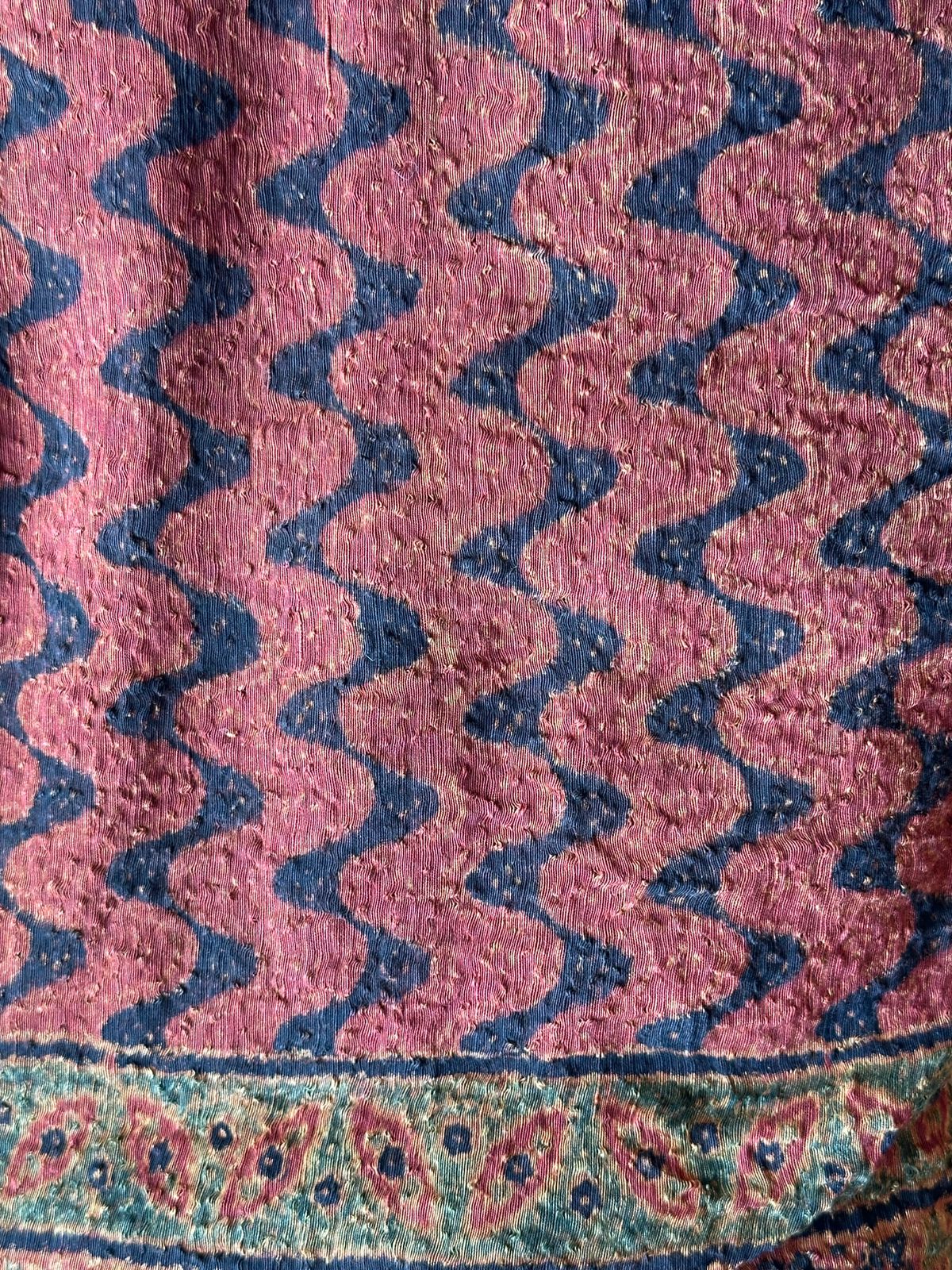 UD045 - Ajrakh handloom Linen silk saree