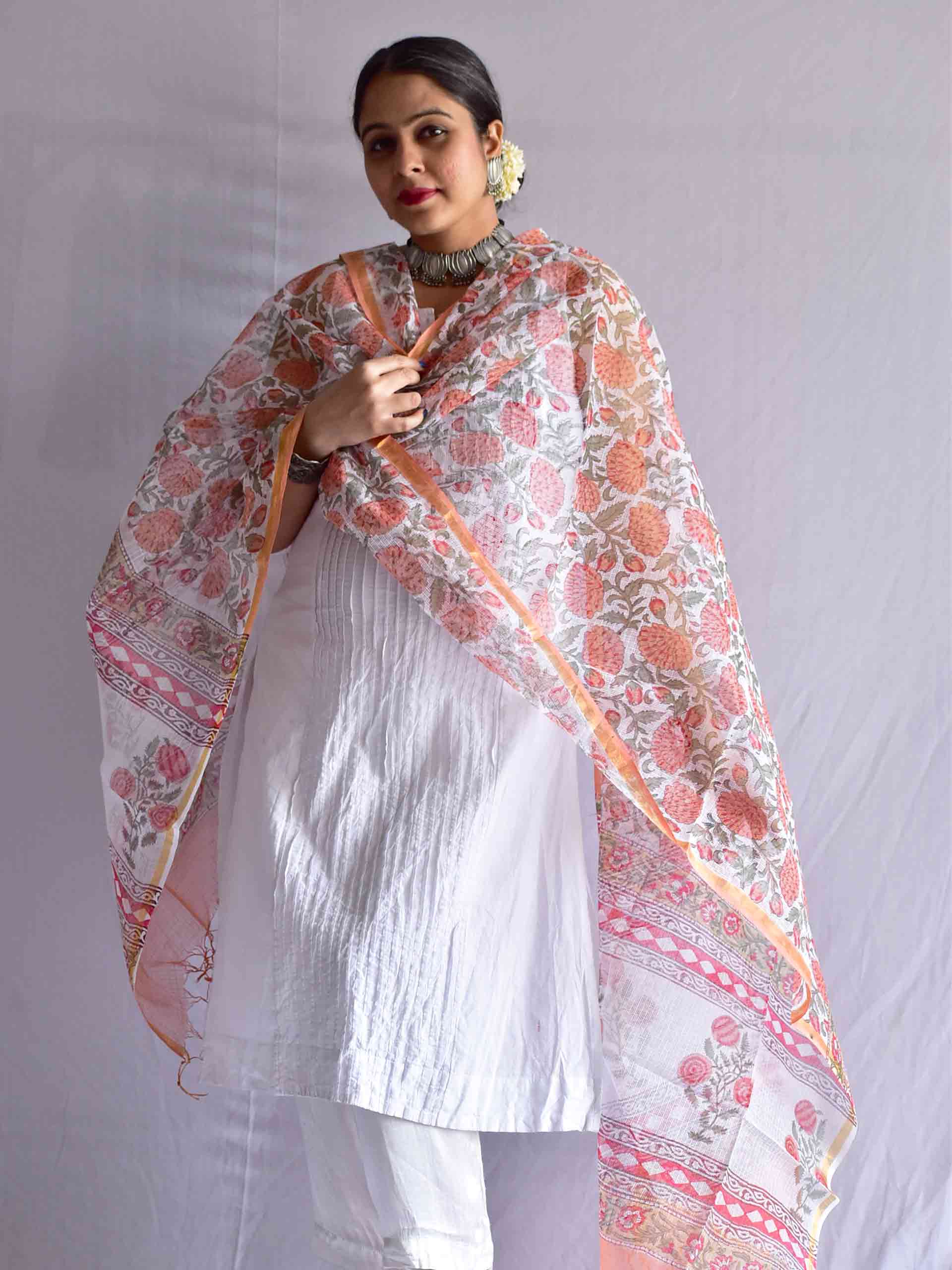 Mehnaaz -  Kota Doria Dupatta