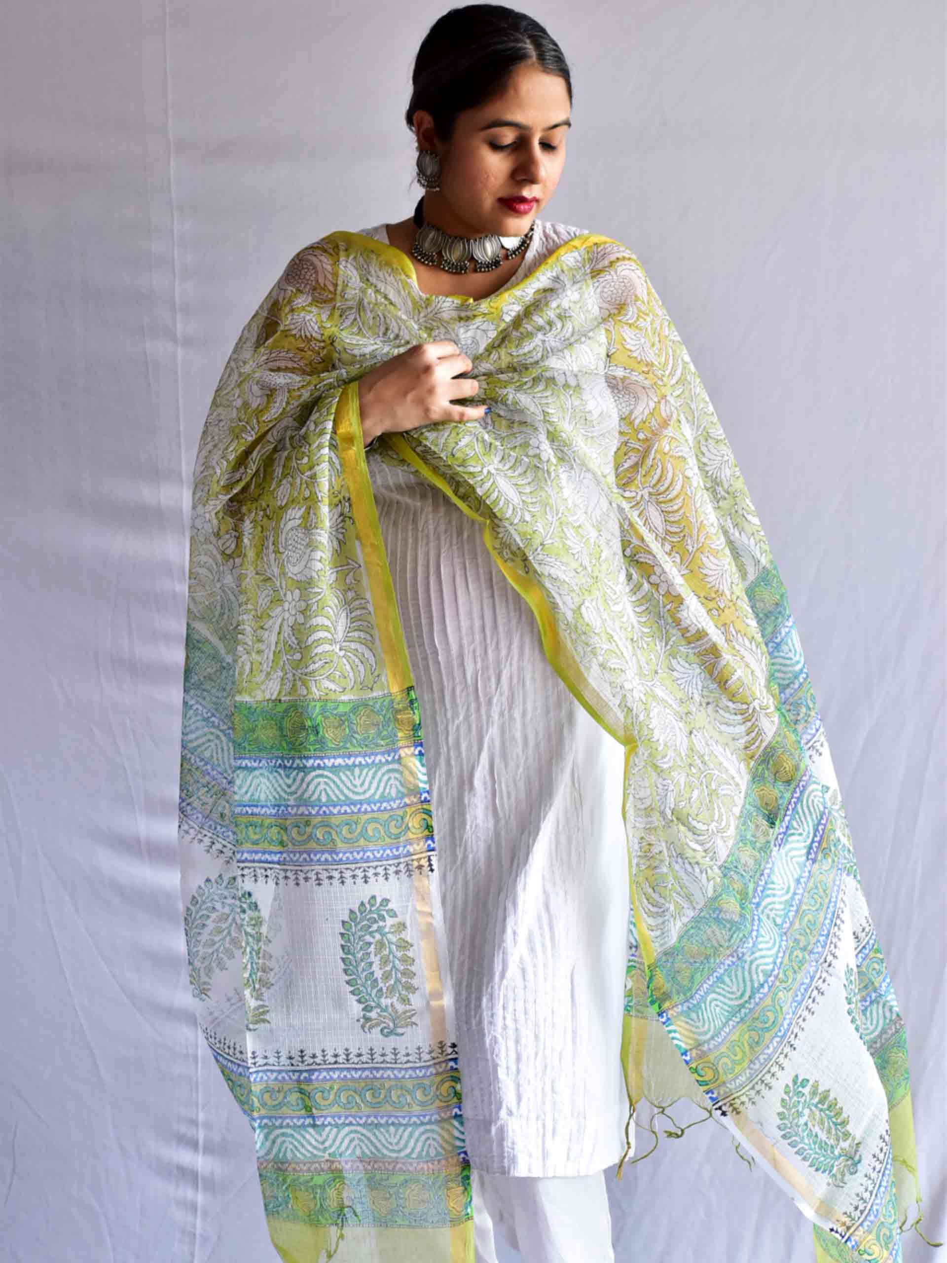 Haldi - Kota Doria Dupatta