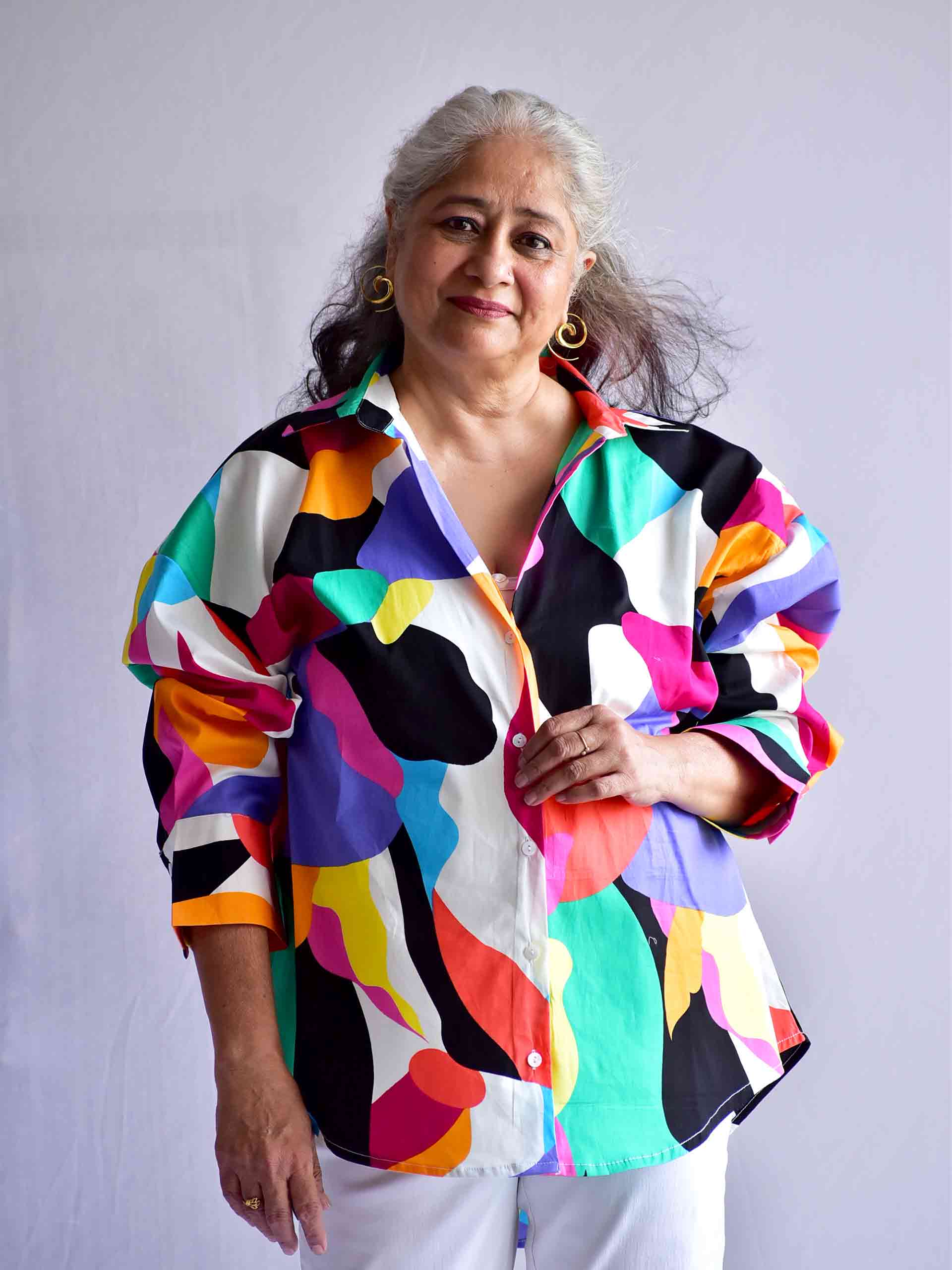 Pelican - Printed Cotton oversized Shirt