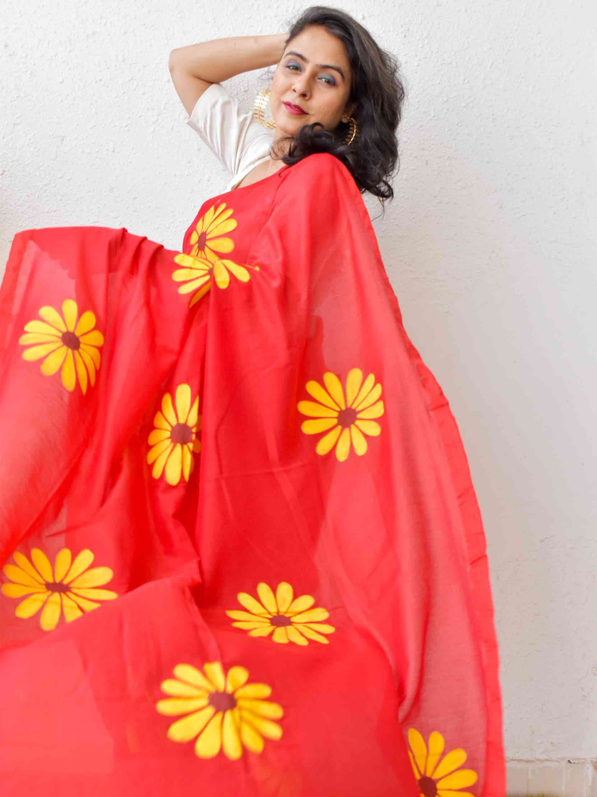 Buy handpainted saree Online