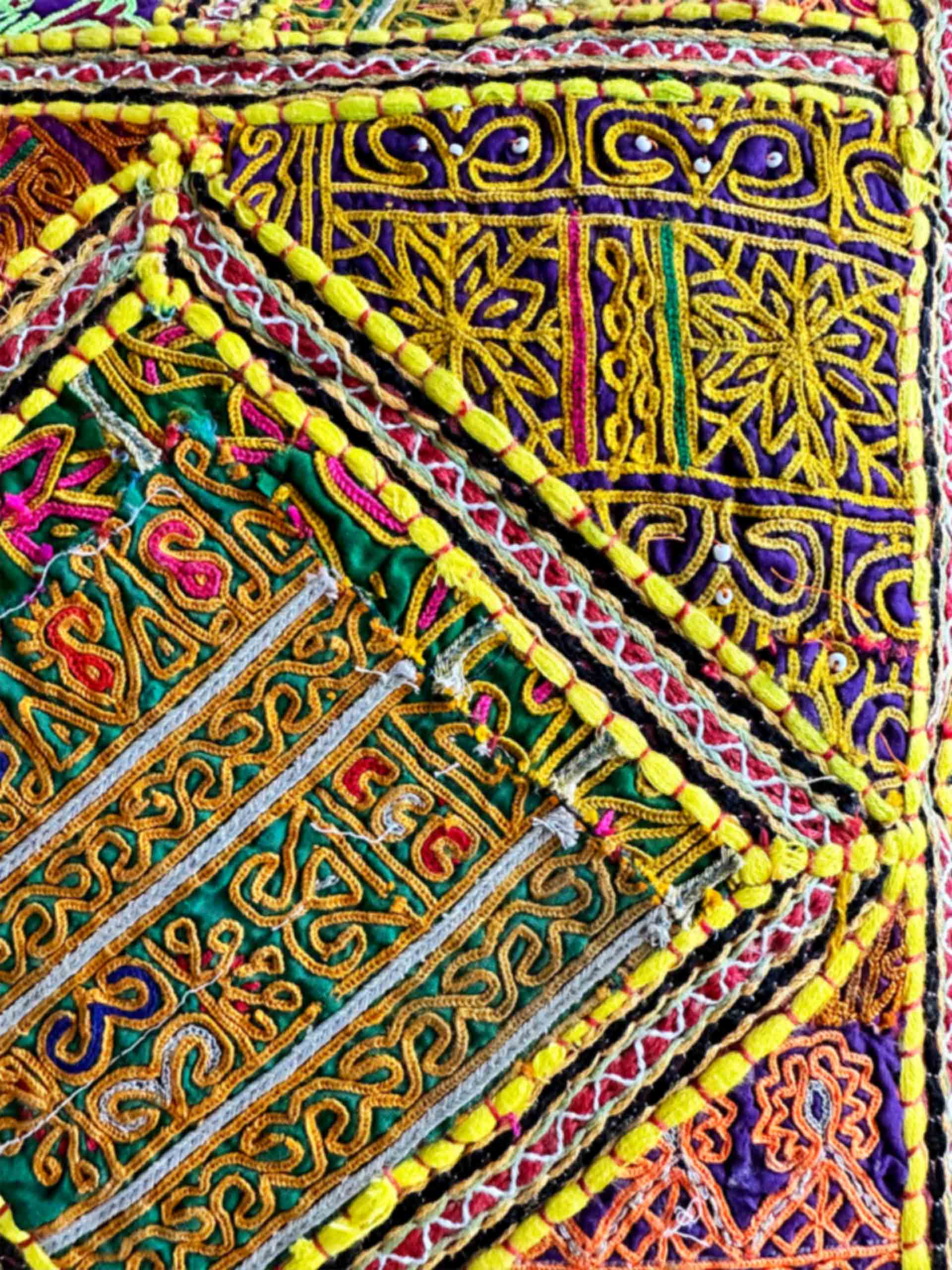 kesari - hand embroidered cushion cover 18X18