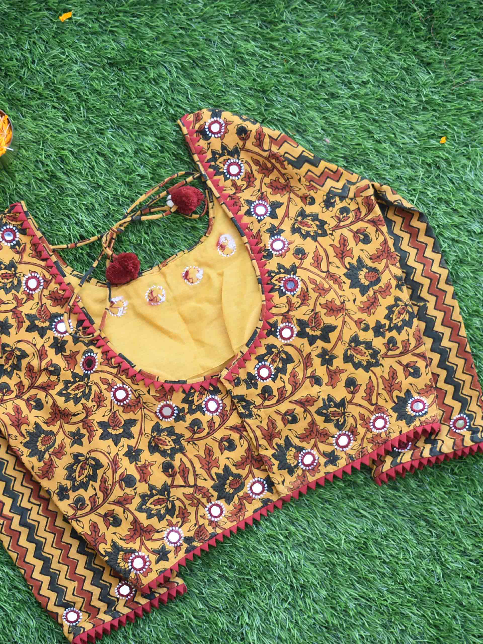 Kutch mirror work blouse