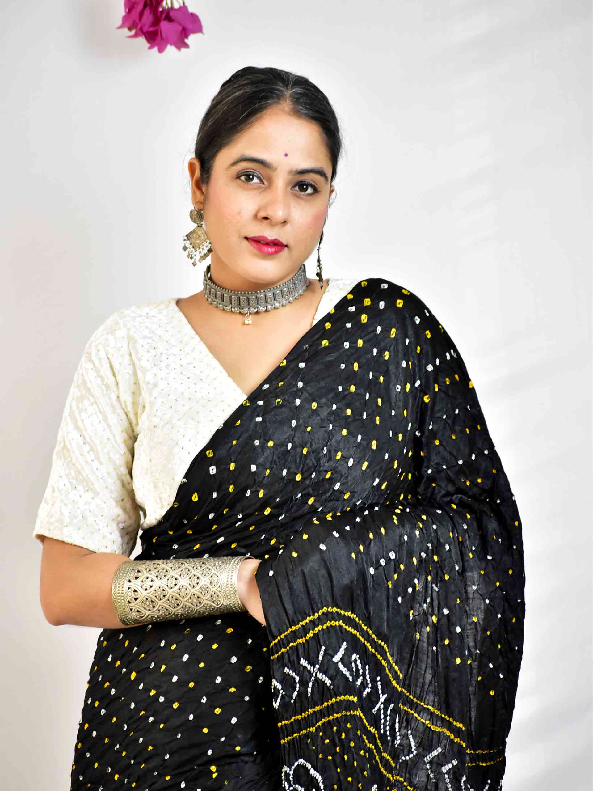 Krishangi - Rai Bandej zari pallu Gajji Silk Saree