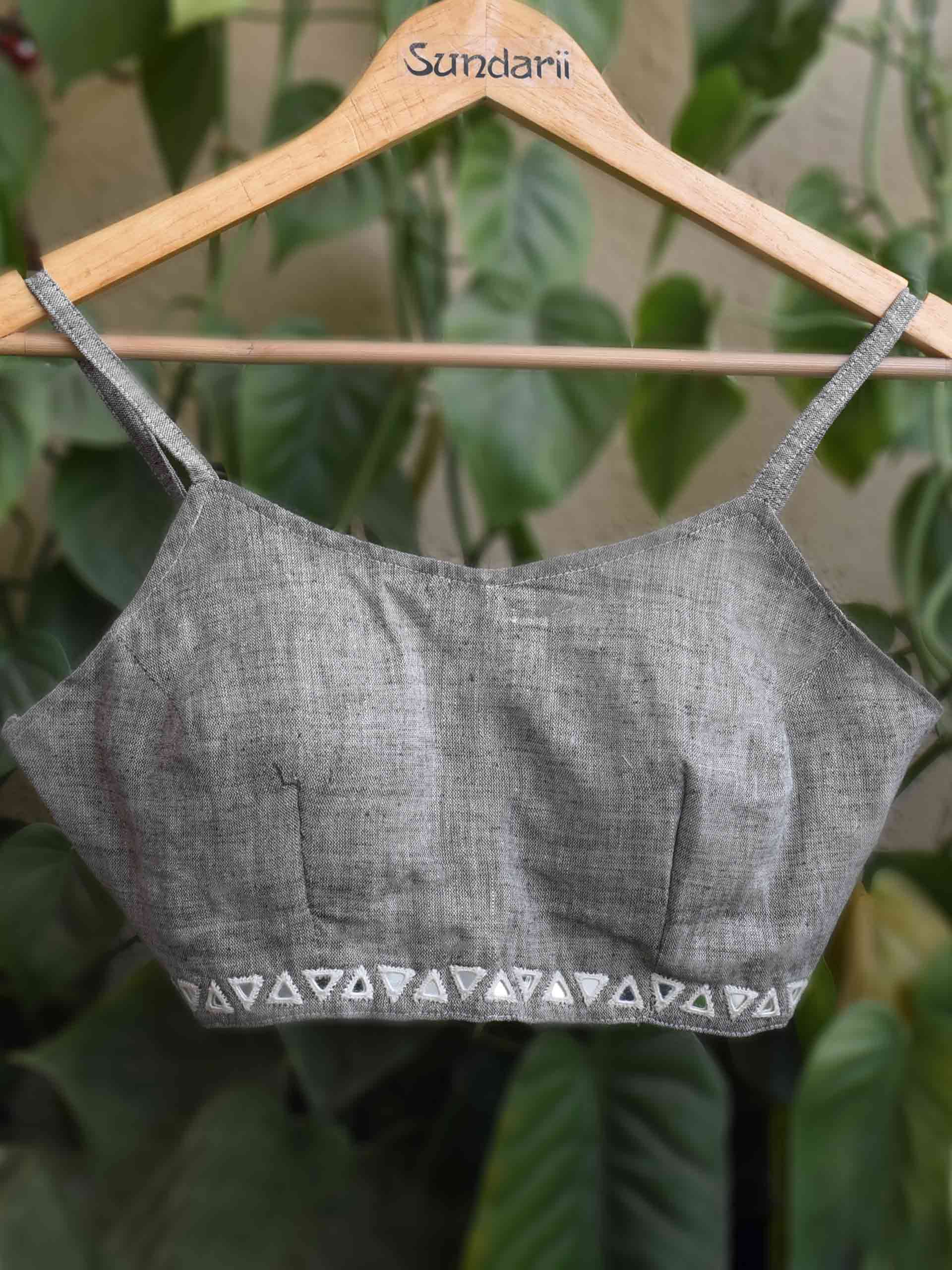 Organic Kala Cotton Kutch mirror work blouse