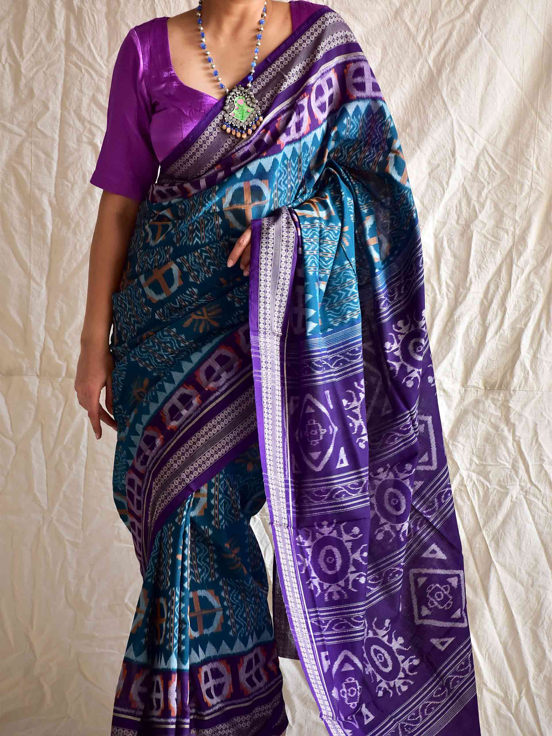 Handwoven ikat saree