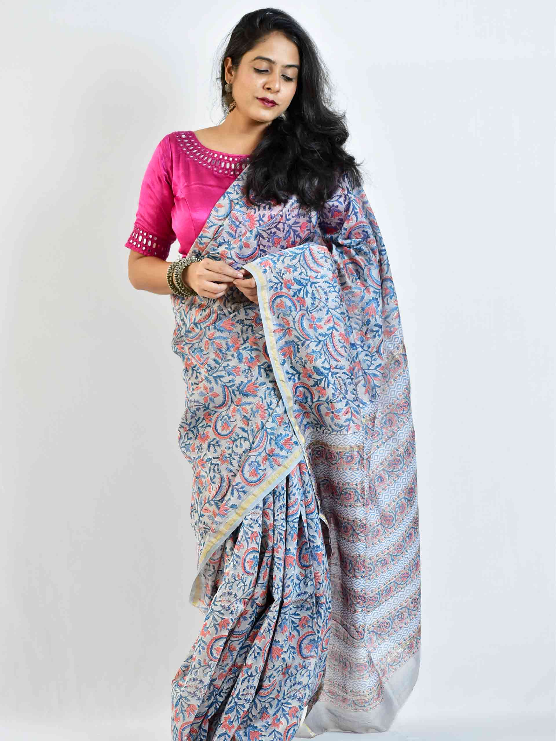 I feel love - Dabu Chanderi silk saree