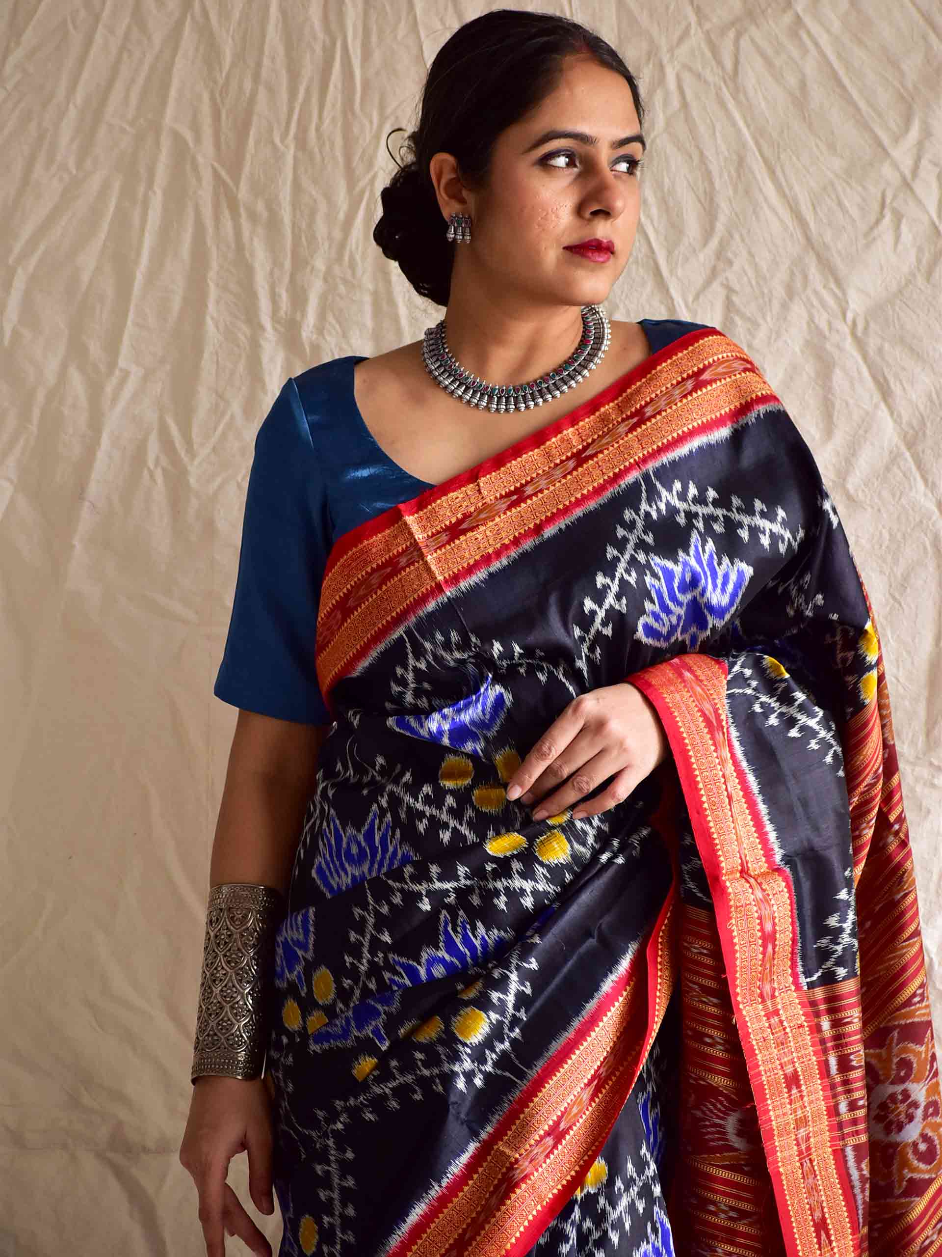karm - Handwoven ikat saree