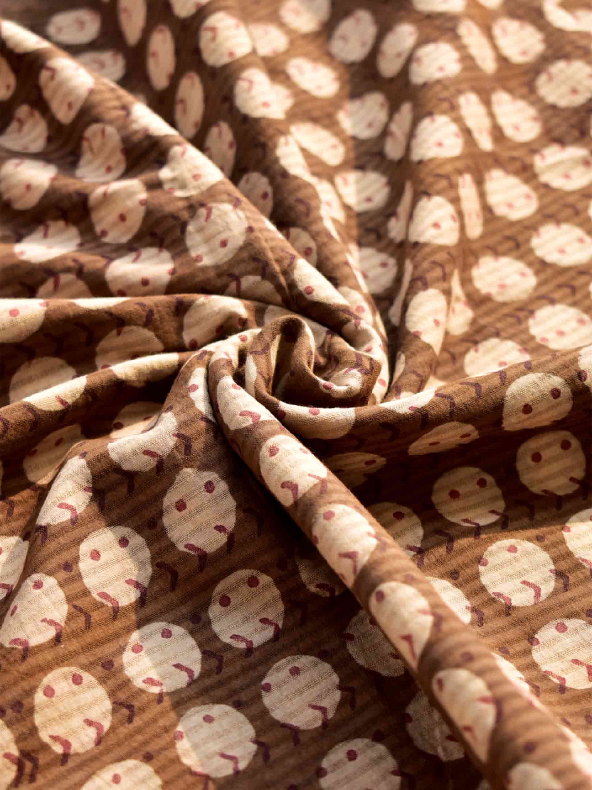 Glare - Hand block printed Cotton fabric 280 per meter