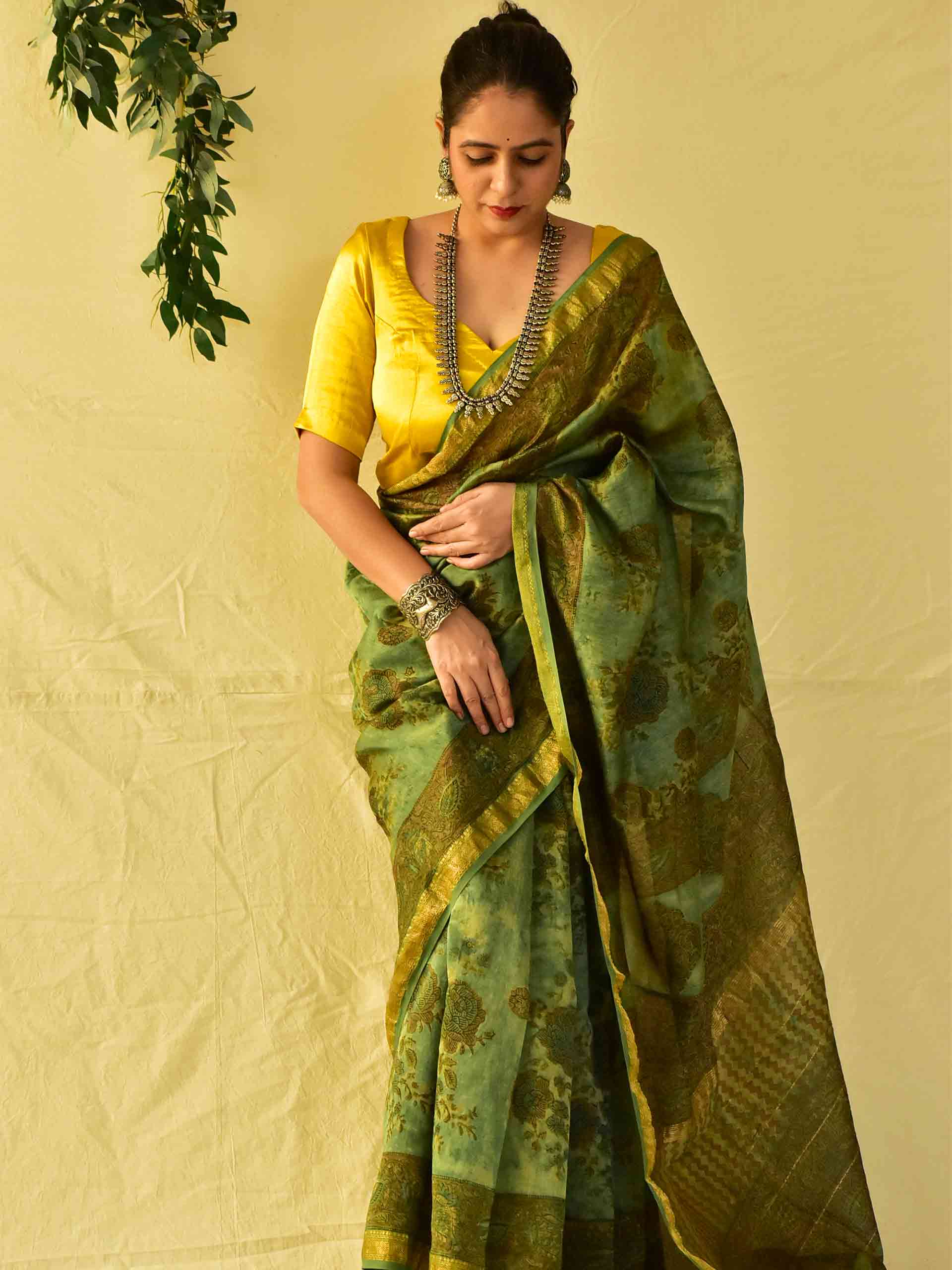 Kaleere - Dabu Maheshwari silk saree