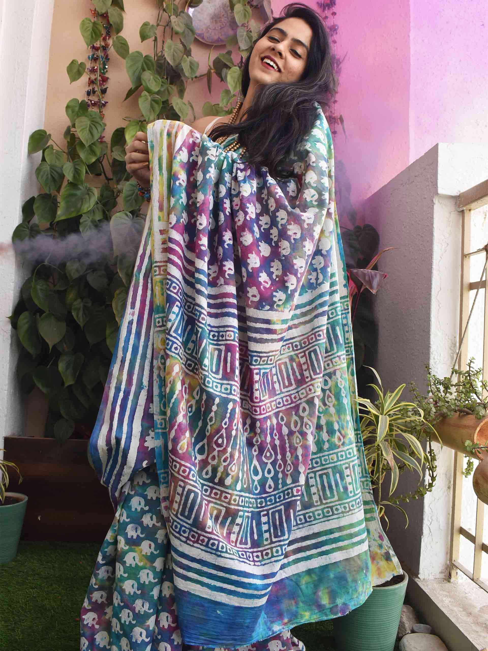 dabu cotton saree