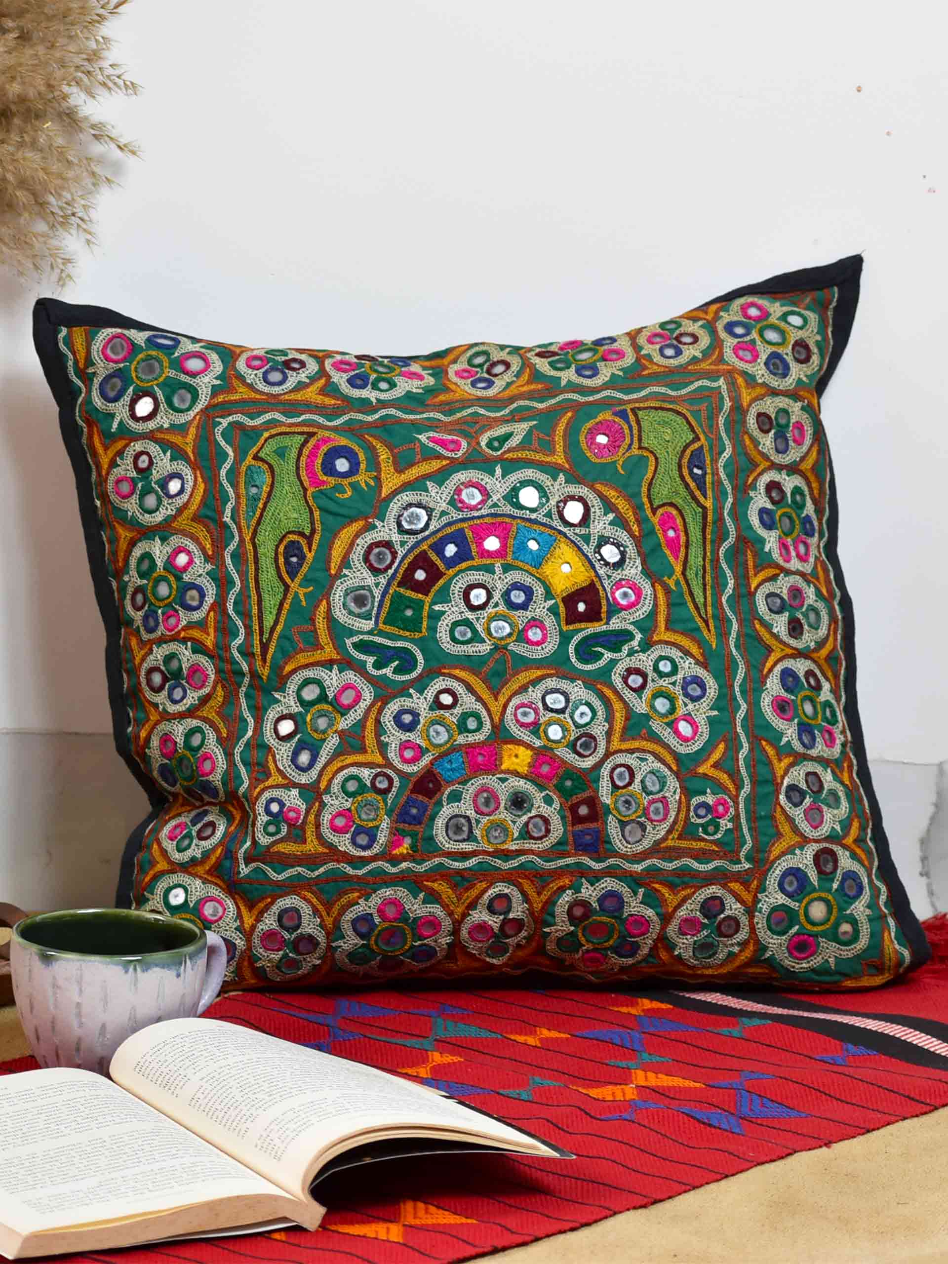 Mirror Work Cushion Covers Online