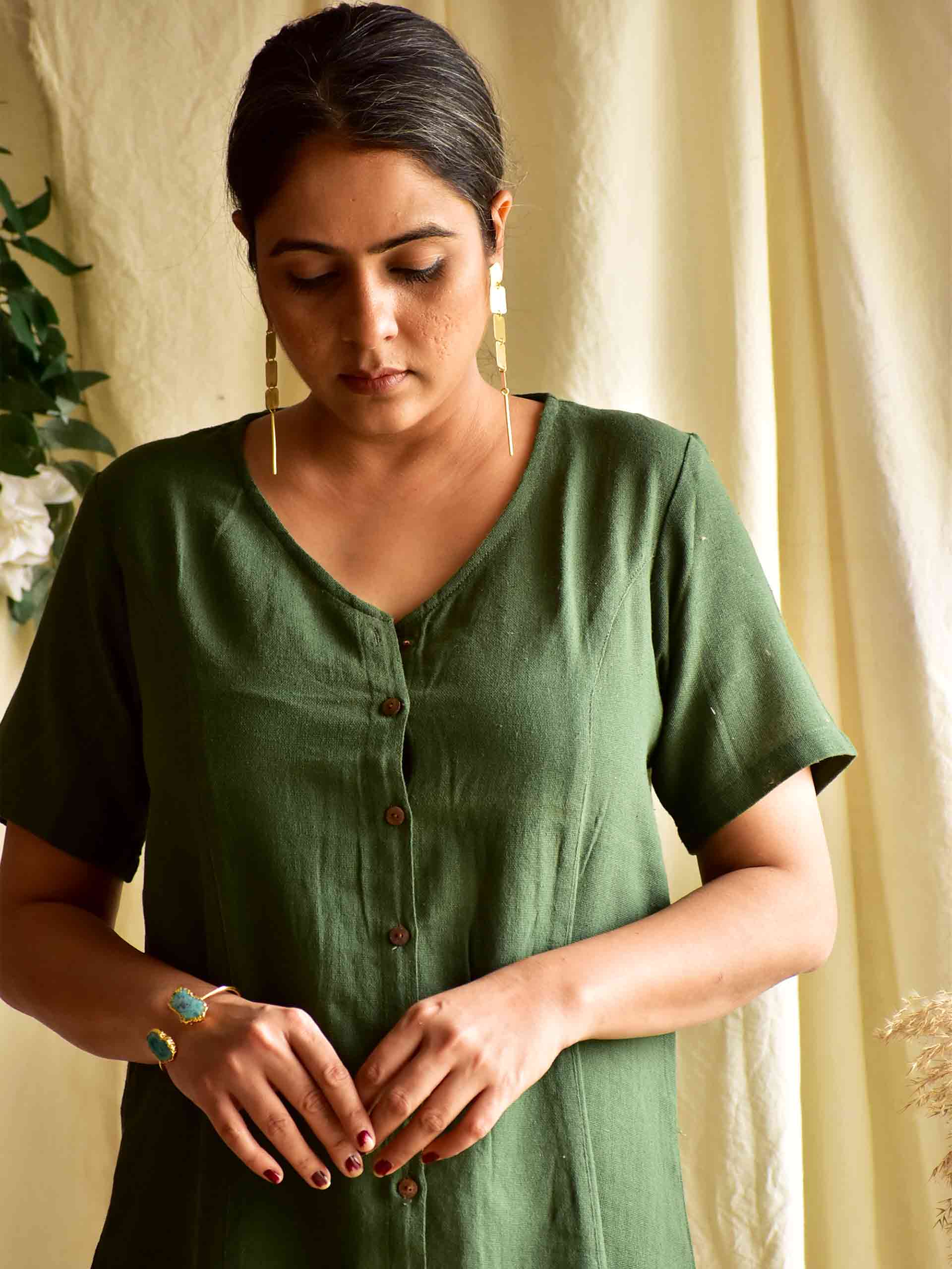 maddy - Front open short dress