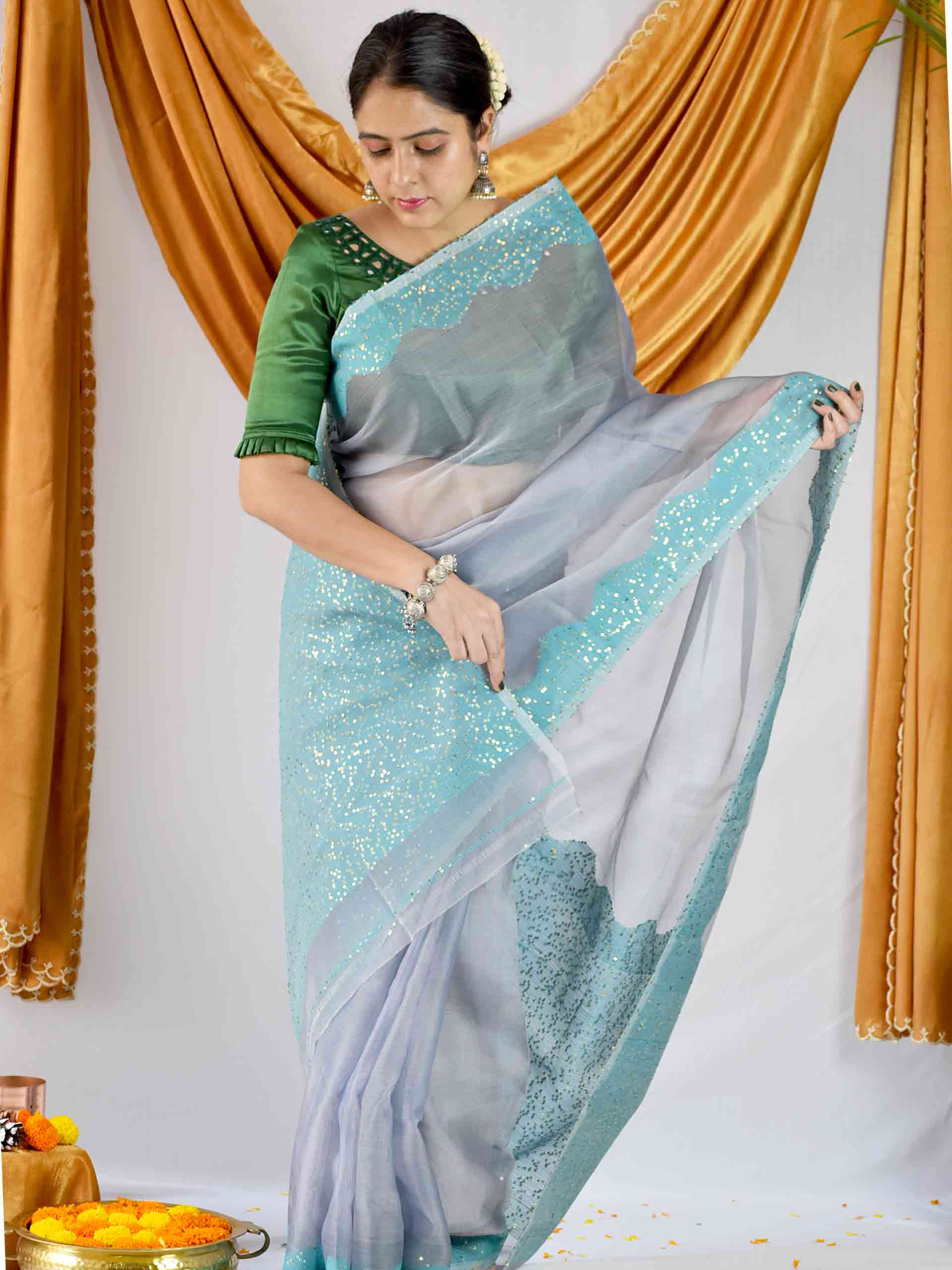 Buy Handwoven Matka silk Saree