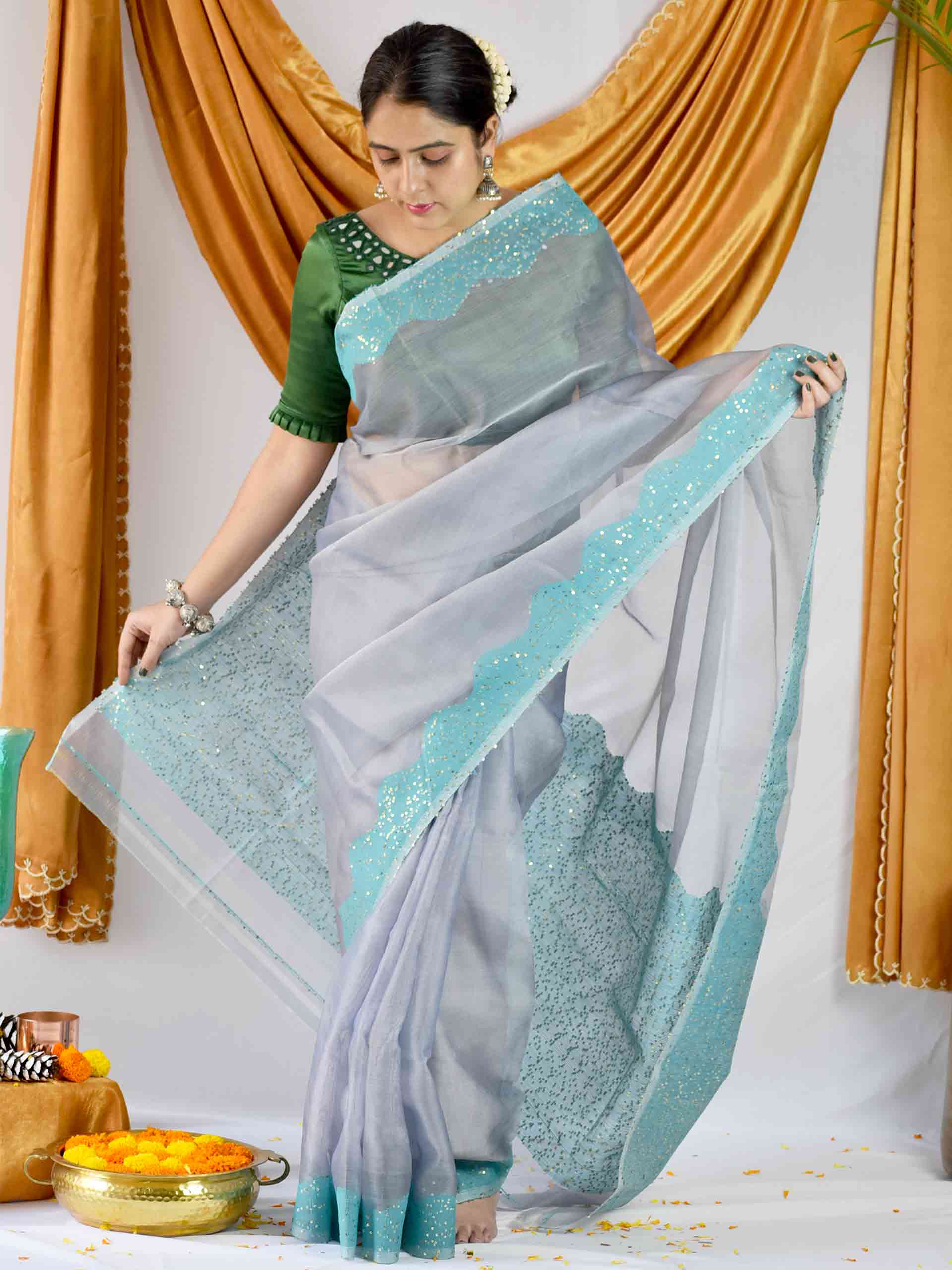 Buy Handwoven Matka silk Saree