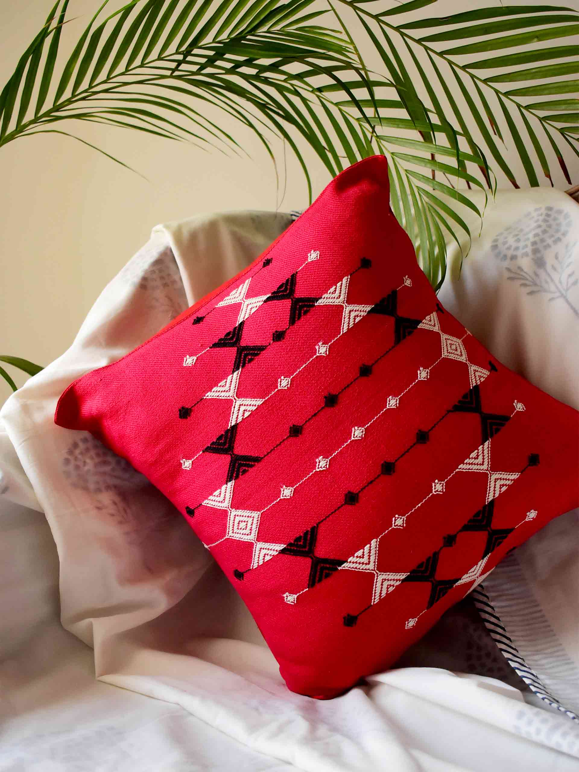 Throw Pillow Red And White Cushion Covers Red With White Heart Tufted Valentine Cushion Cover Throwpillow