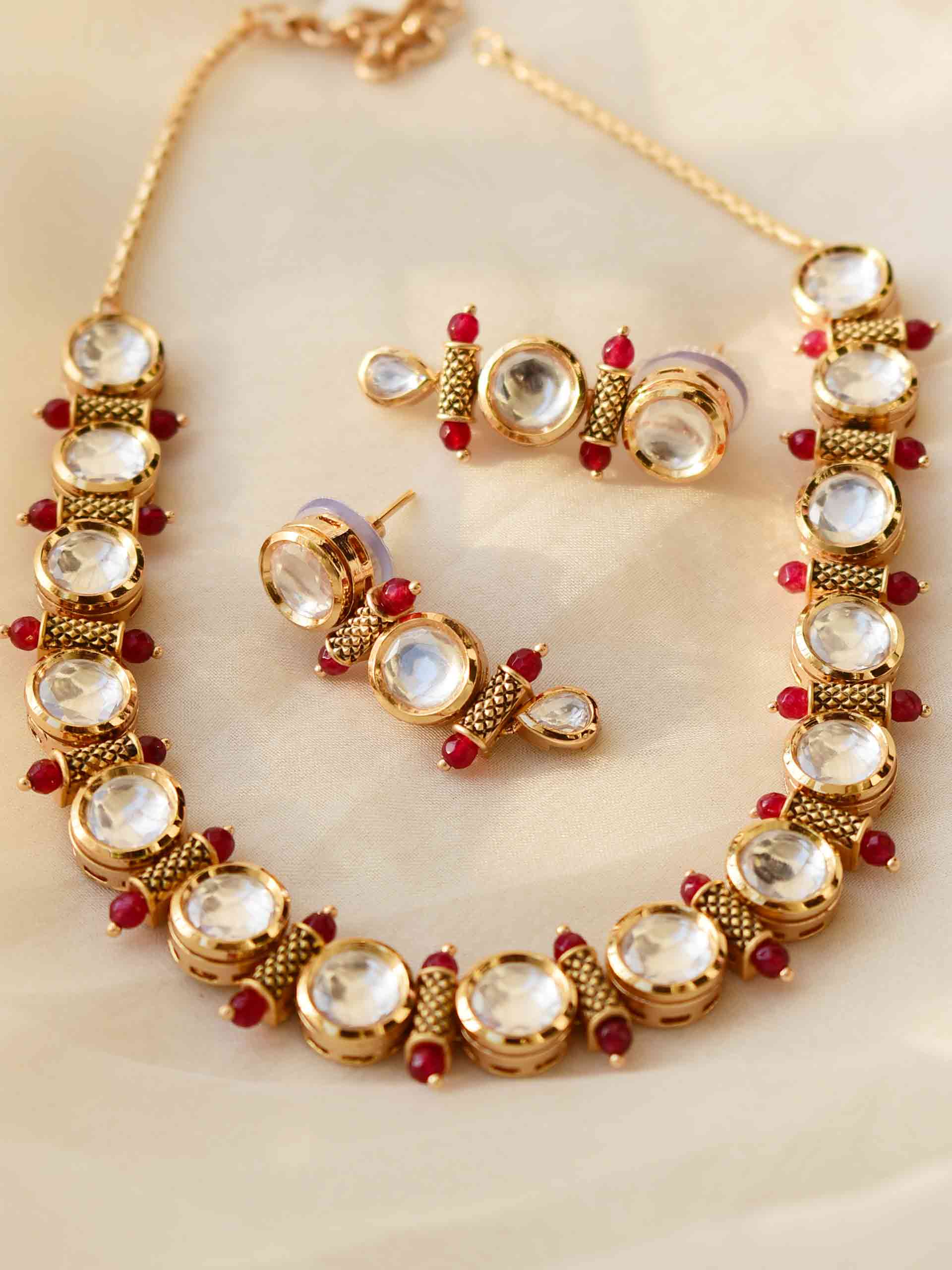khushnuma  - Kundan necklace set