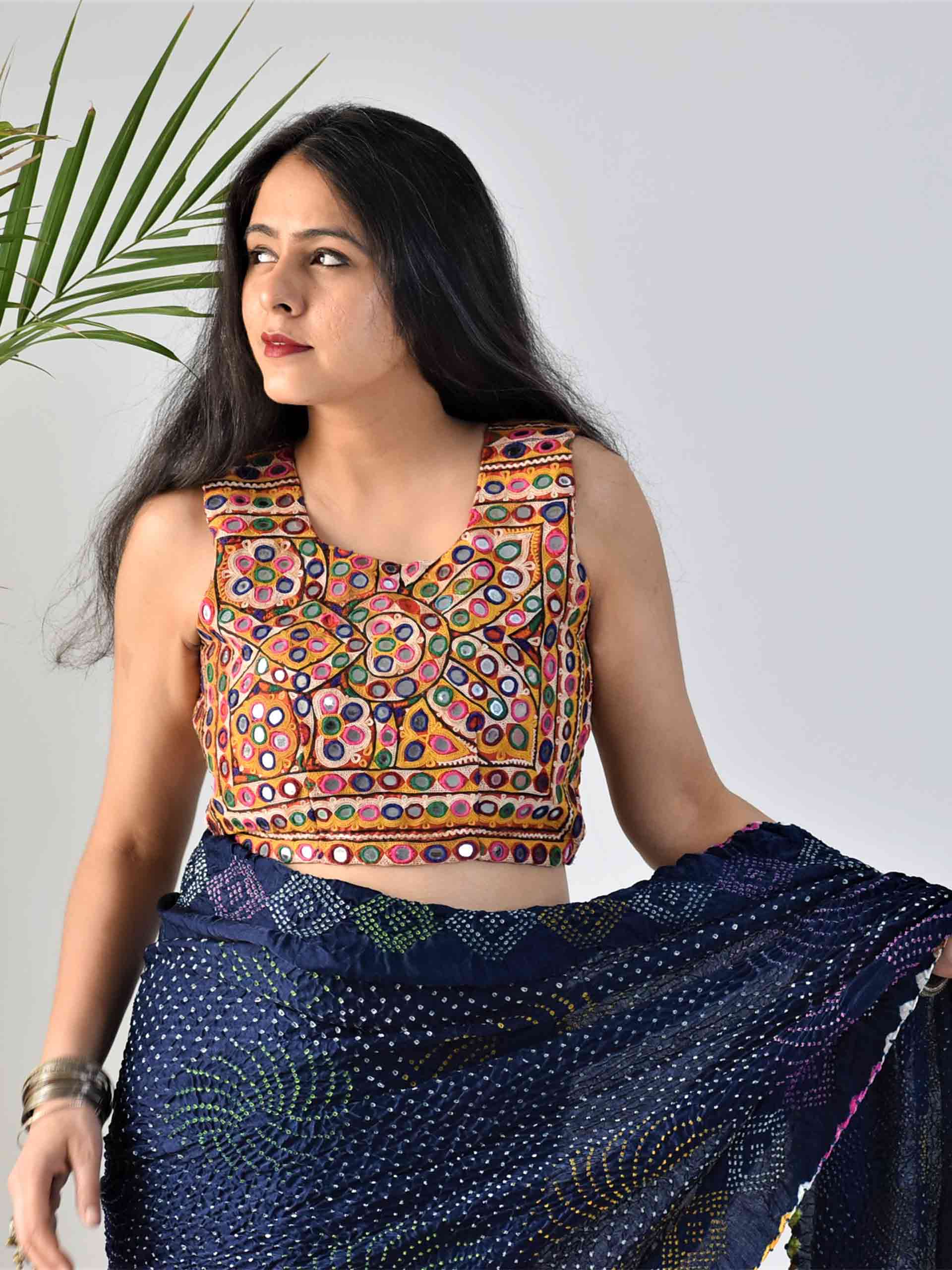 Buy Kutchi - Kutch mirror work blouse Online | Sundarii