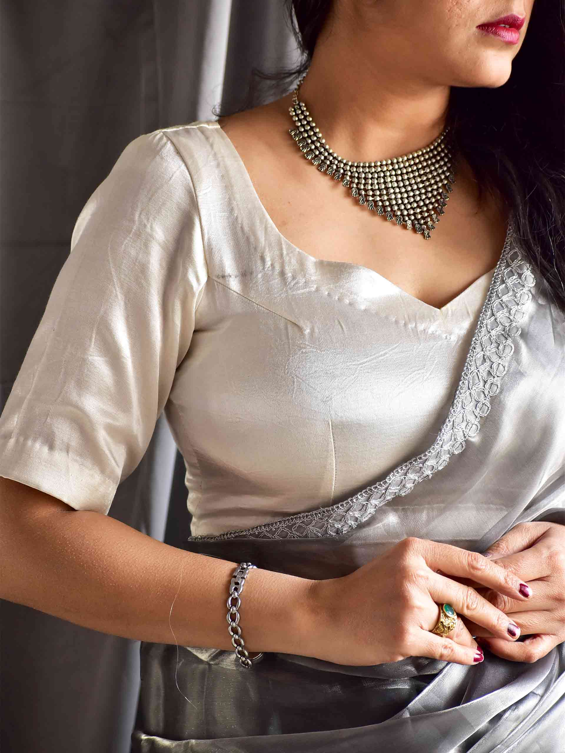 Mashru silk blouse