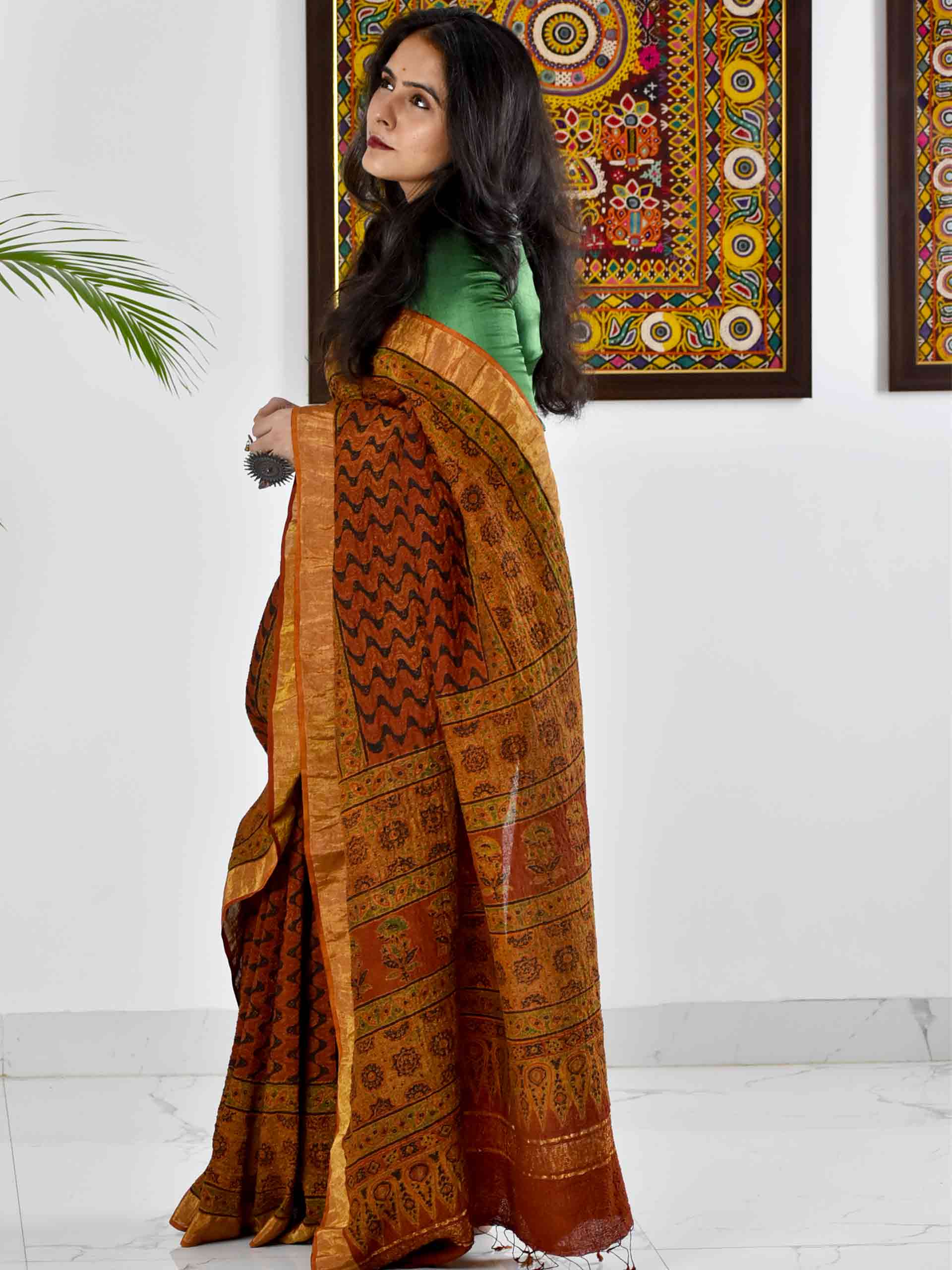 Handloom Linen Silk Saree