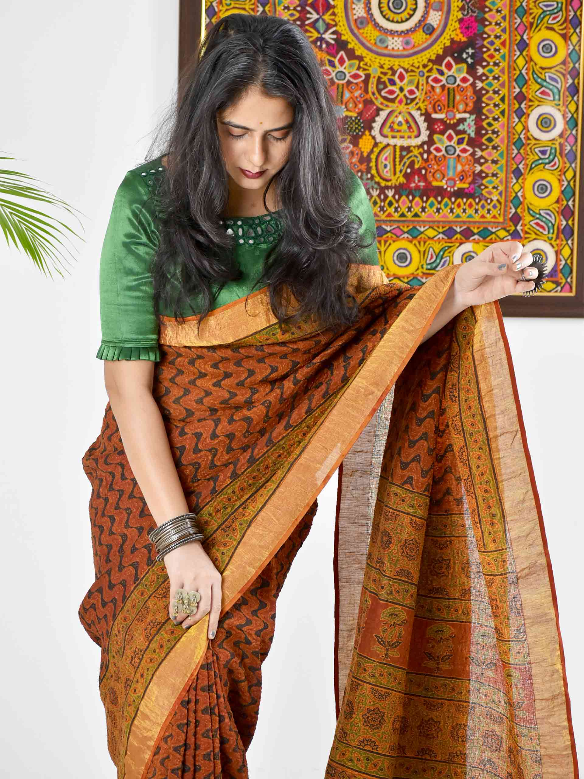 Handloom Linen Silk Saree